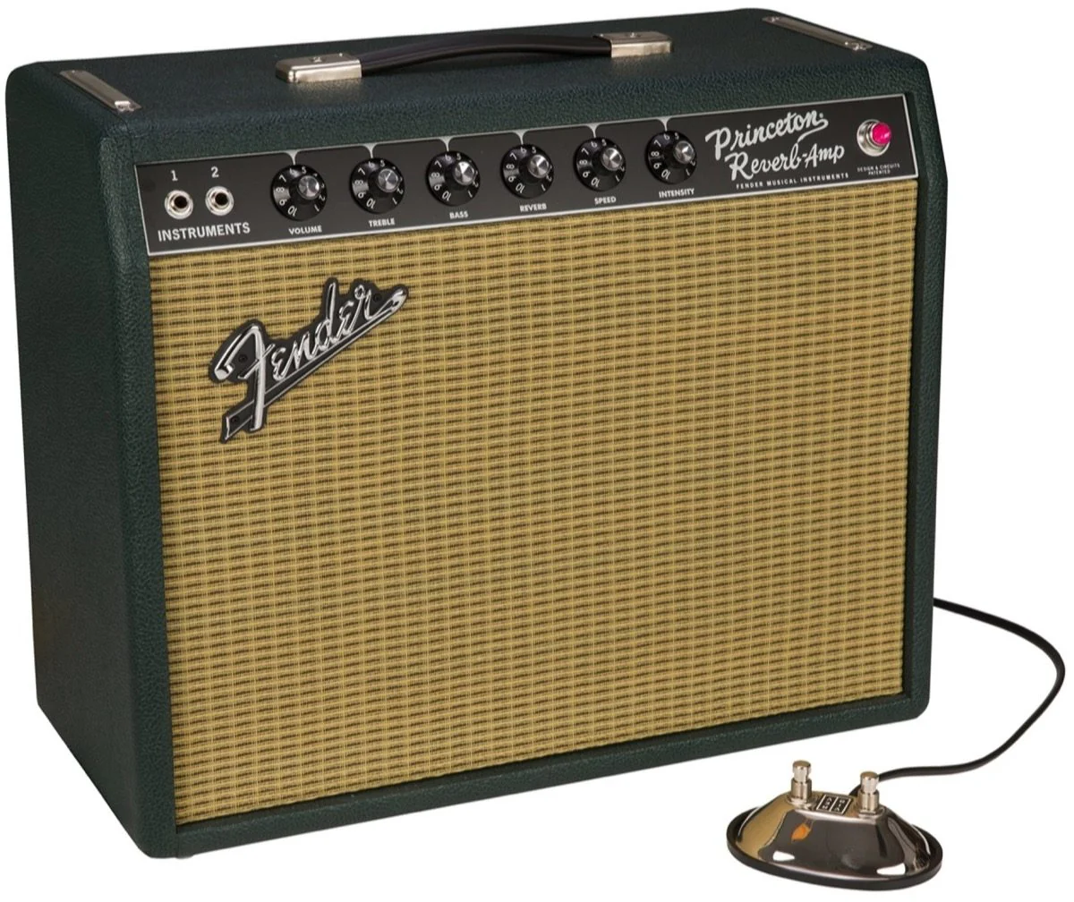 Fender 65 Princeton Reverb - British Racing Green/Wheat - Image 2