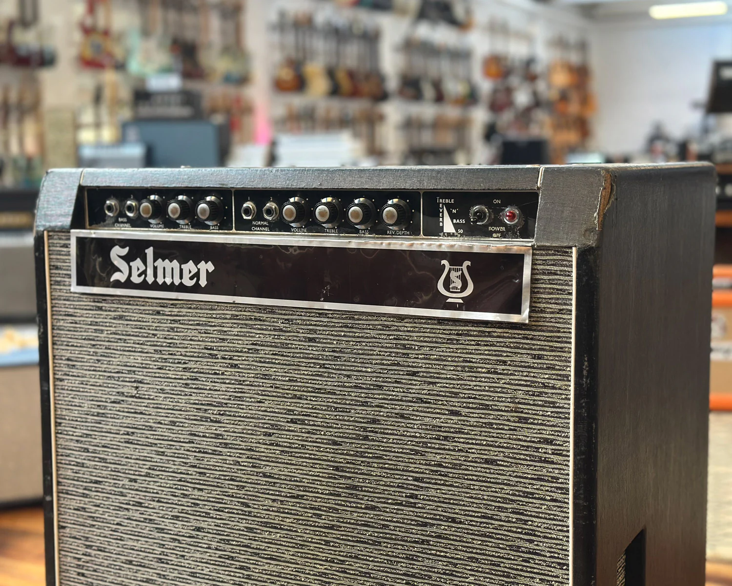 1960s Selmer Treble N' Bass 50 Leslie Model 16 2x12" Combo Amplifier - Image 4