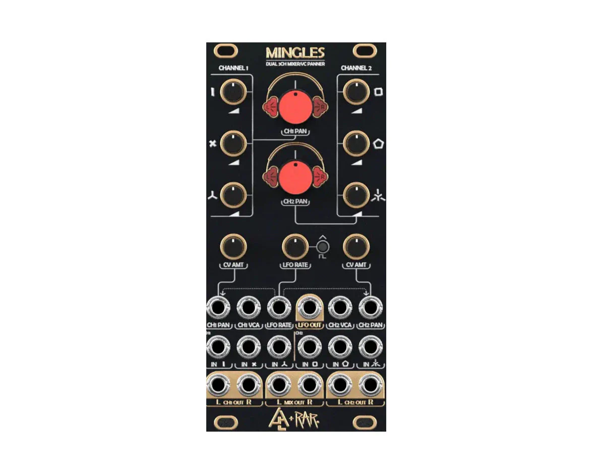 After Later Audio Mingles Dual 3 Channel Stereo Panning Mixer with built-in VC-LFO