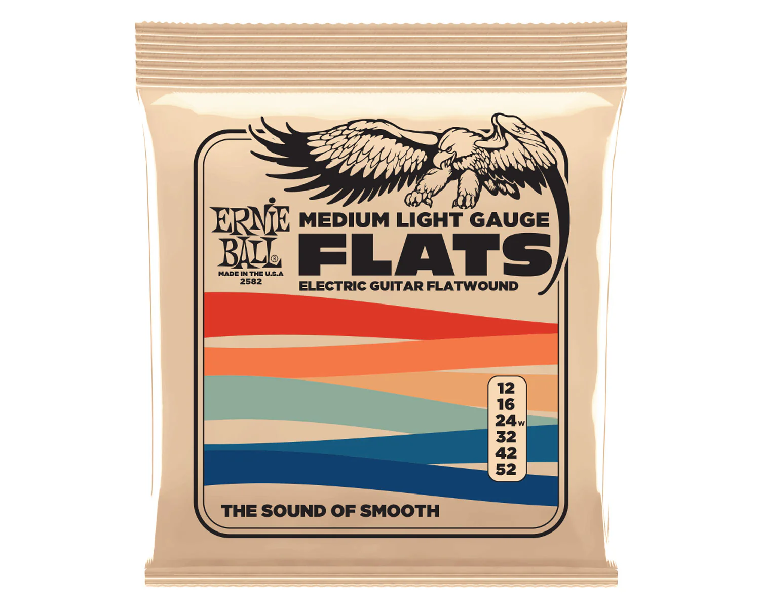 Ernie Ball Flatwound Medium-Light Electric Guitar Strings - 12-52 Gauge