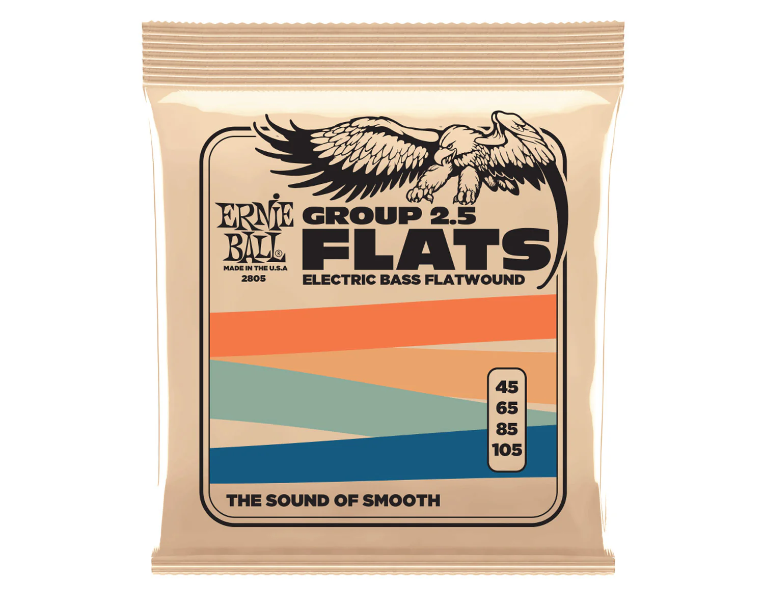 Ernie Ball Flatwound Group 2.5 Electric Bass Strings - 45-105 Gauge