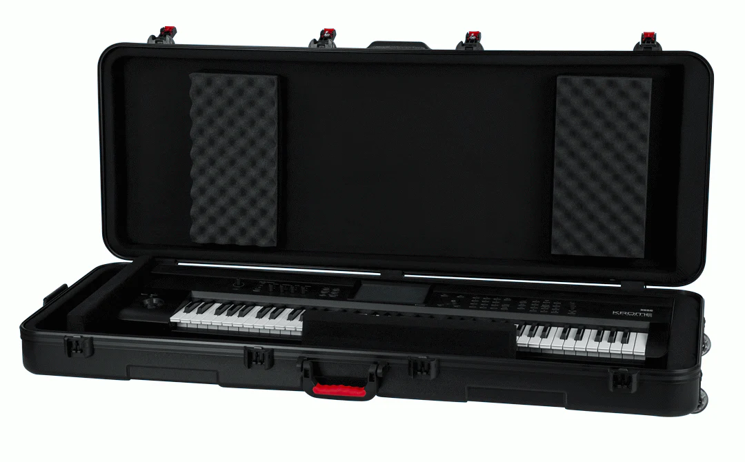 Gator GTSA-KEY76 TSA Series ATA Molded Polyethylene Keyboard Case with Wheels for 76-note Keyboards - Image 4