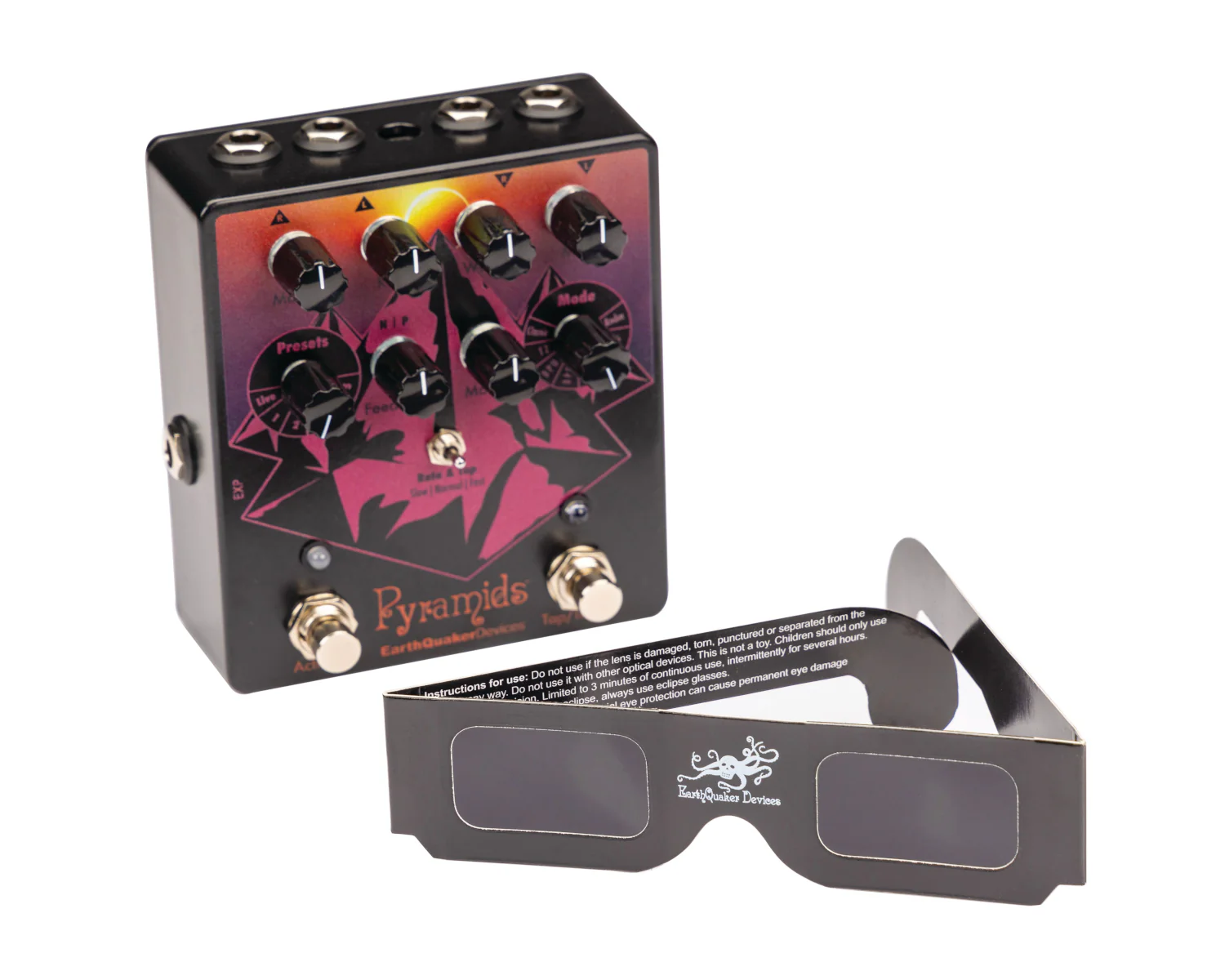 Limited Edition EarthQuaker Devices Pyramids Solar Eclipse Stereo Flanger - Image 2