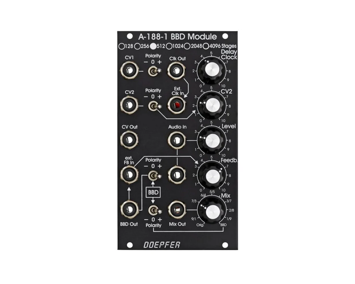 Doepfer A-188-1Av Vintage Edition 512 Stage Bucket Brigade Delay Module