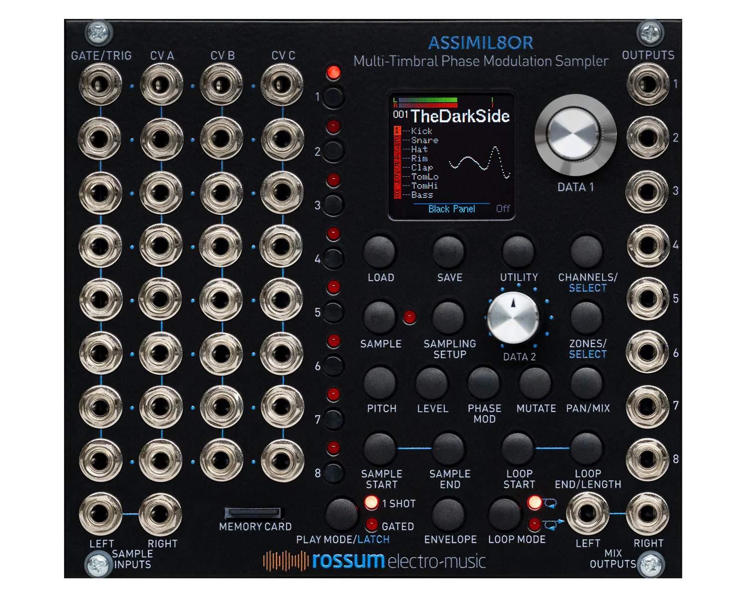 Rossum Electro-Music Assimil8or Multi-Timbral Phase Modulation Sampler - Black