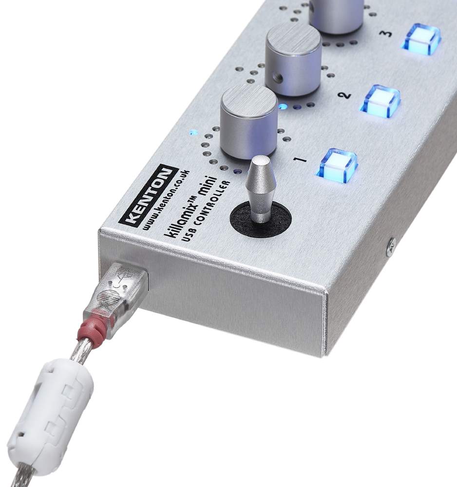 Kenton Killamix Mini USB Controller with Detented Encoders - Blue LEDs - Image 3