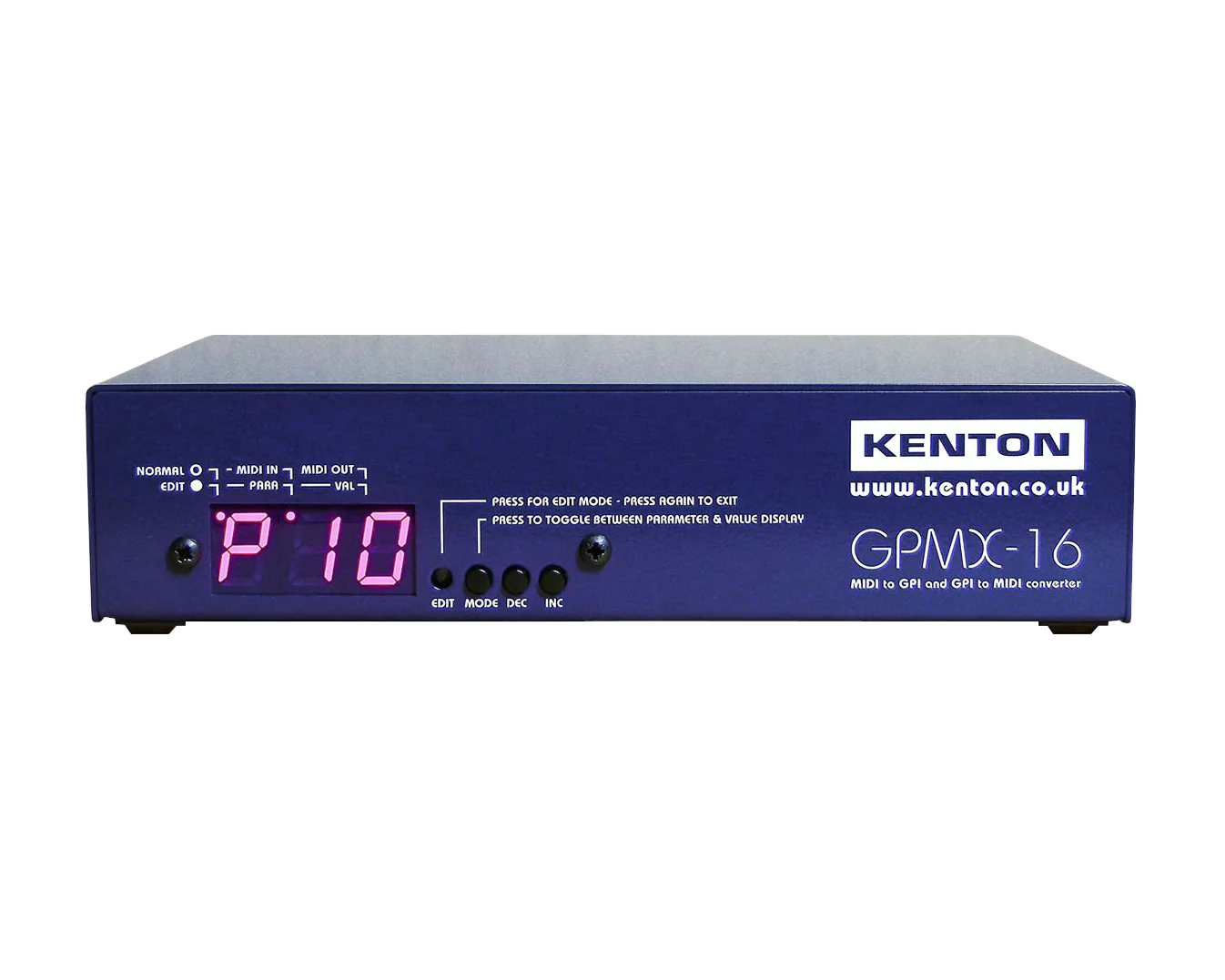 Kenton GPMX-16 bi-directional MIDI to GPI and GPI to MIDI converter