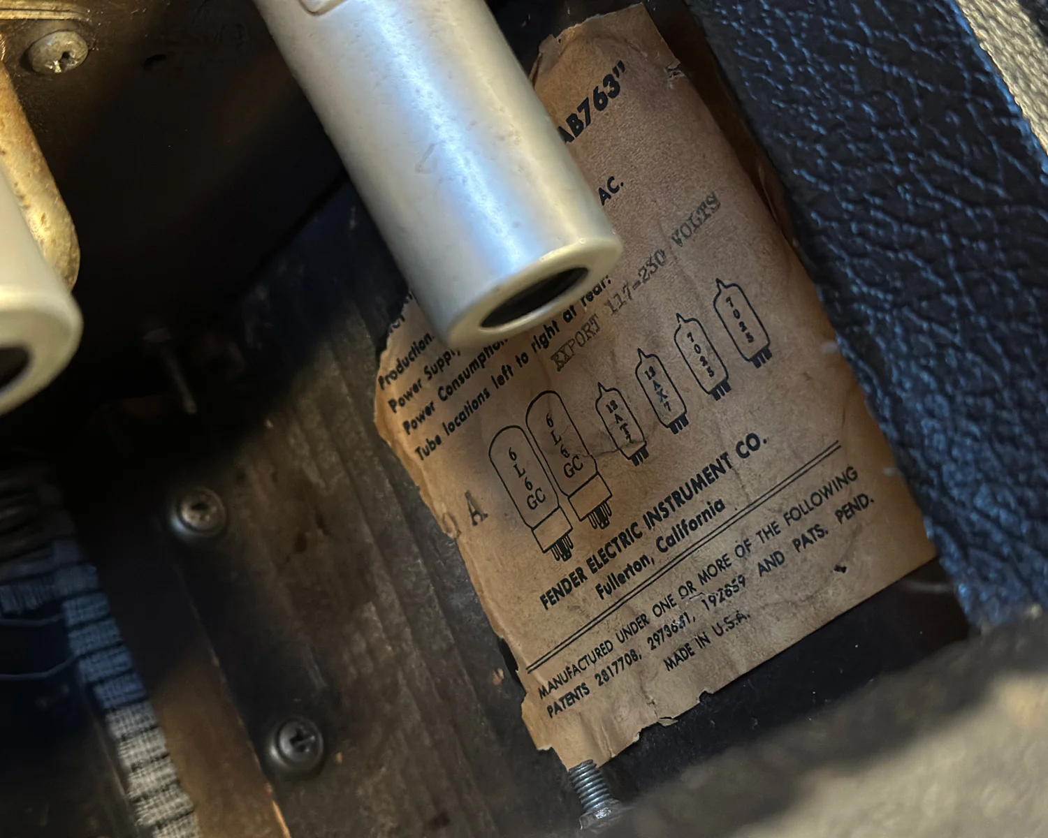 1965 Fender Bandmaster - Blackface (Original Export Model - 240v) - Image 12