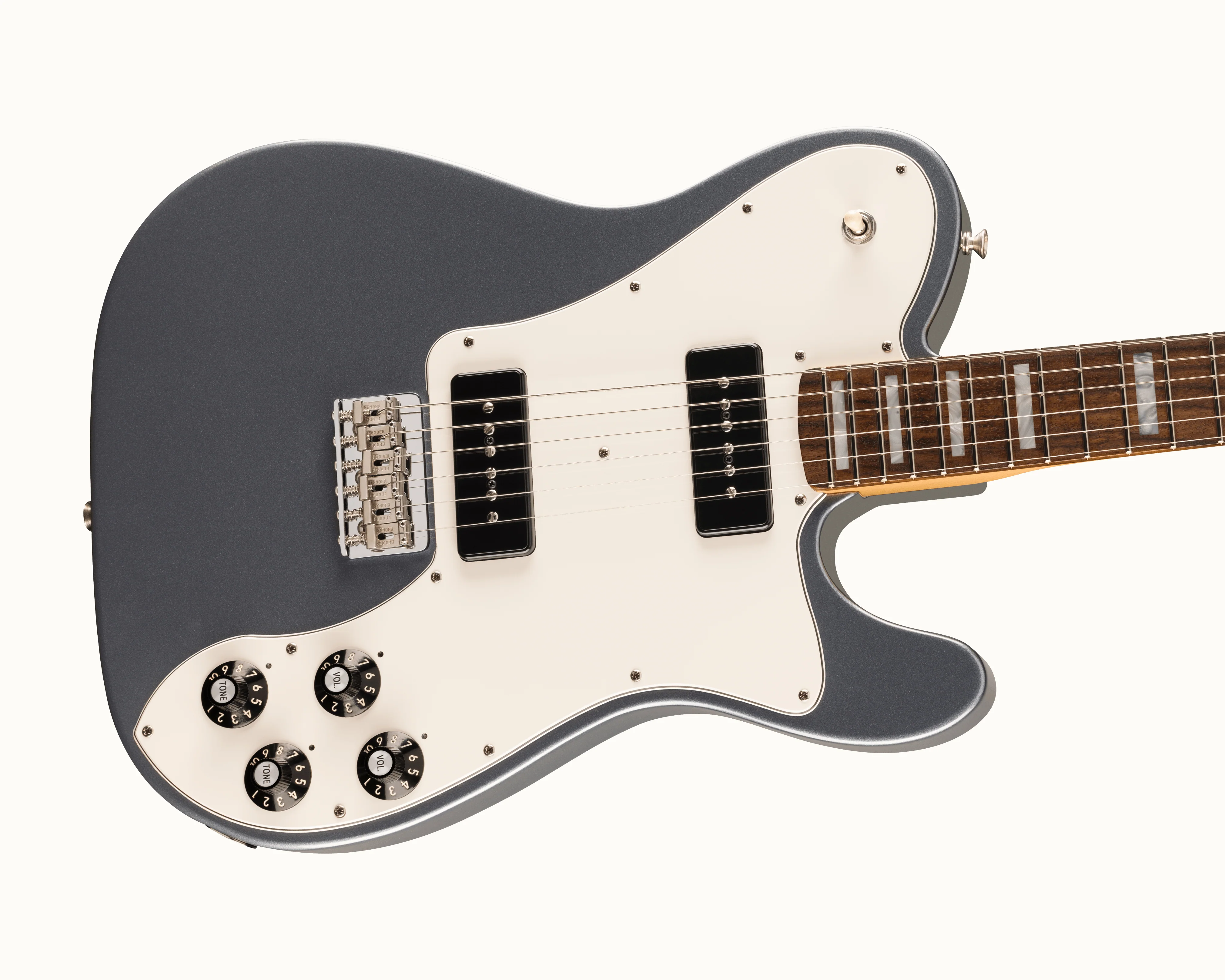 Fender Chris Shiflett Cleaver Telecaster Deluxe, Rosewood Fingerboard, Charcoal Frost Metallic