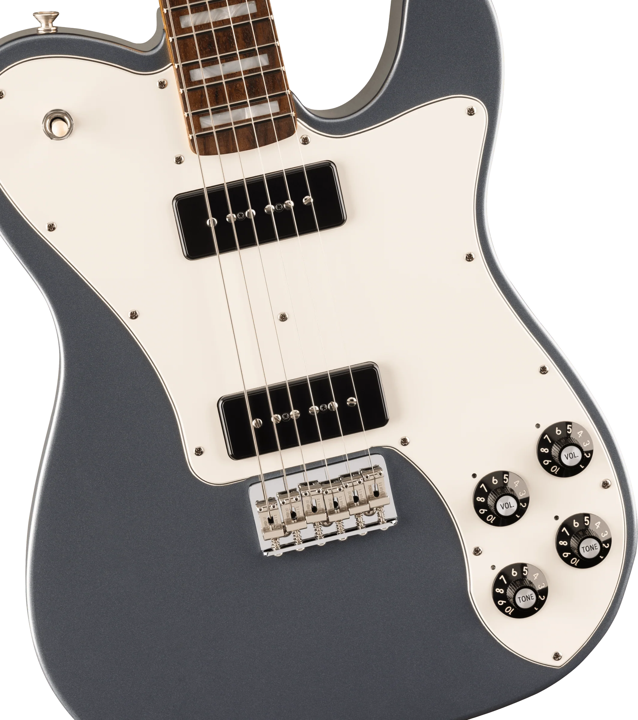 Fender Chris Shiflett Cleaver Telecaster Deluxe, Rosewood Fingerboard, Charcoal Frost Metallic - Image 6