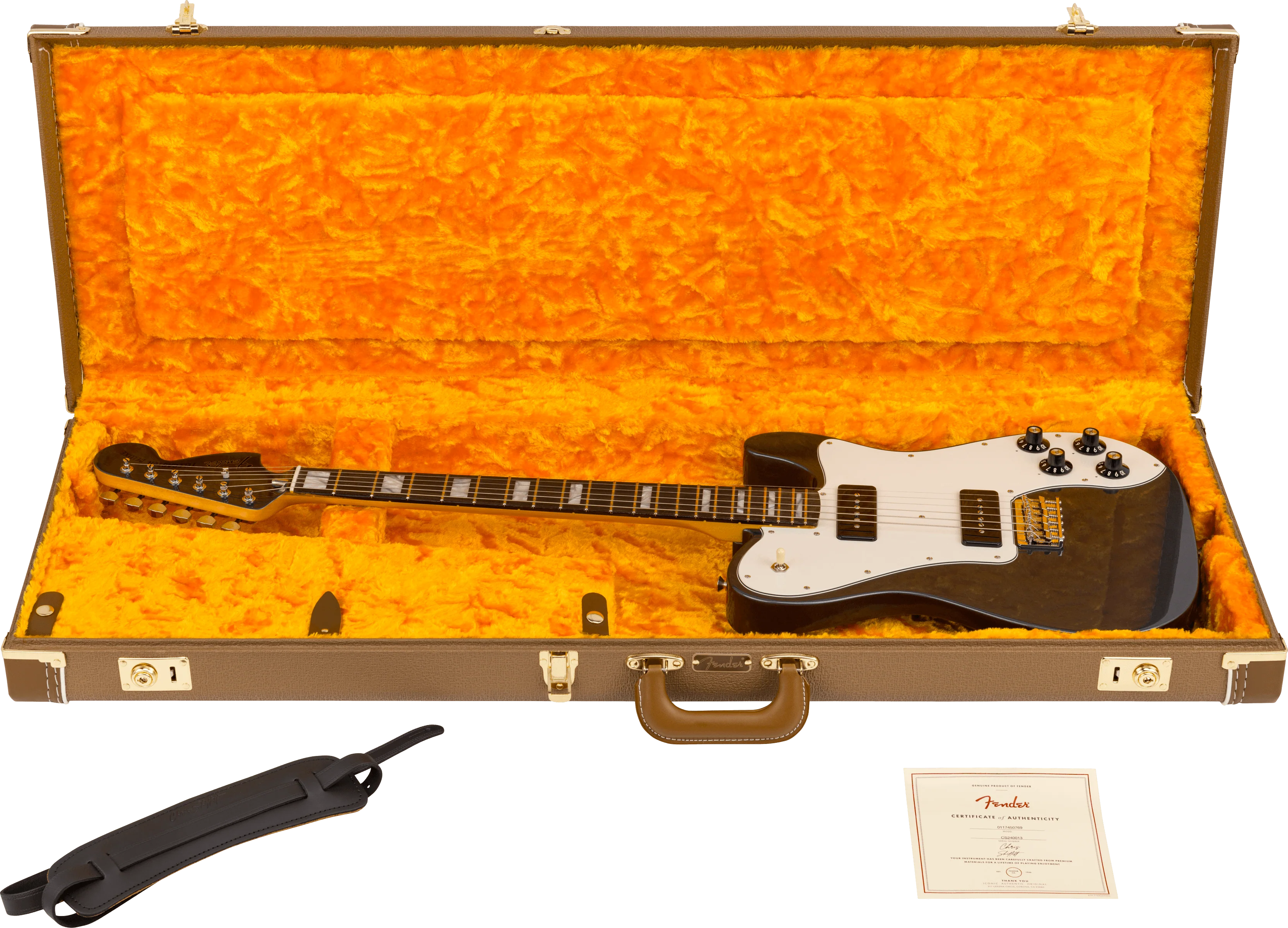 Fender Chris Shiflett Cleaver Telecaster Deluxe, Rosewood Fingerboard, Charcoal Frost Metallic - Image 7