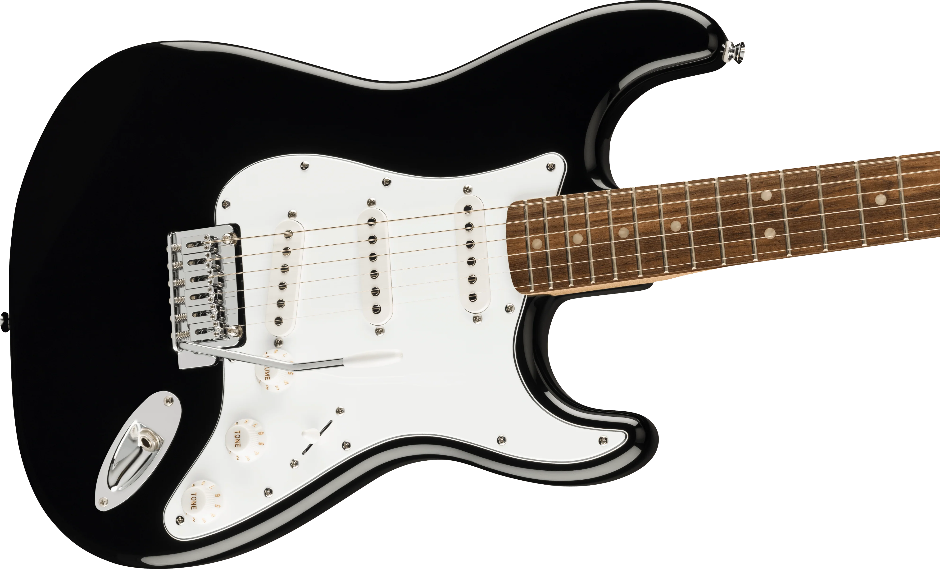 Fender Squier Affinity Series Stratocaster Mustang Micro Pack, Laurel Fingerboard, Black, Gig Bag - Image 2