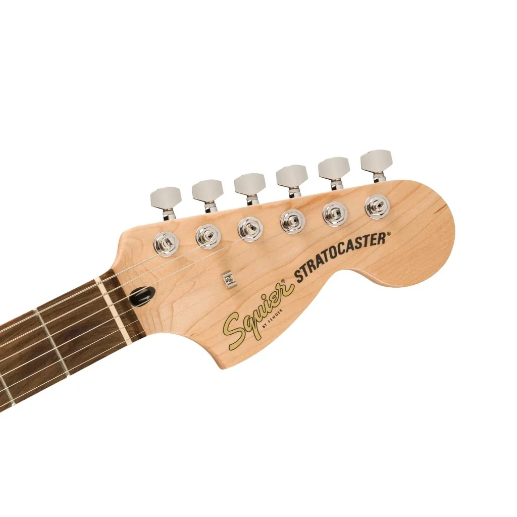 Fender Squier Affinity Series Stratocaster Mustang Micro Pack, Laurel Fingerboard, Black, Gig Bag - Image 5