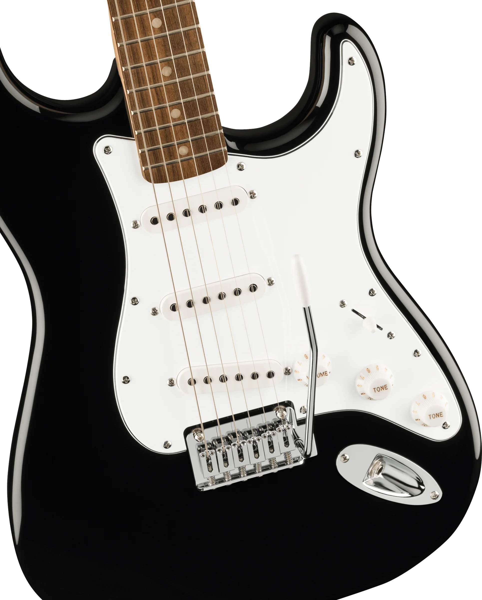 Fender Squier Affinity Series Stratocaster Mustang Micro Pack, Laurel Fingerboard, Black, Gig Bag - Image 7