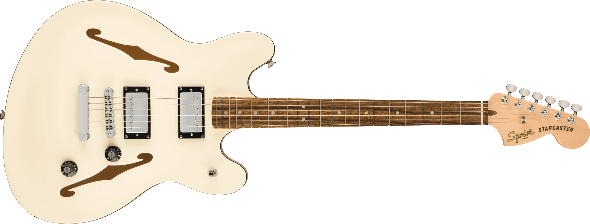 Fender Squier Affinity Series Starcaster Deluxe, Laurel Fingerboard, Olympic White - Image 2