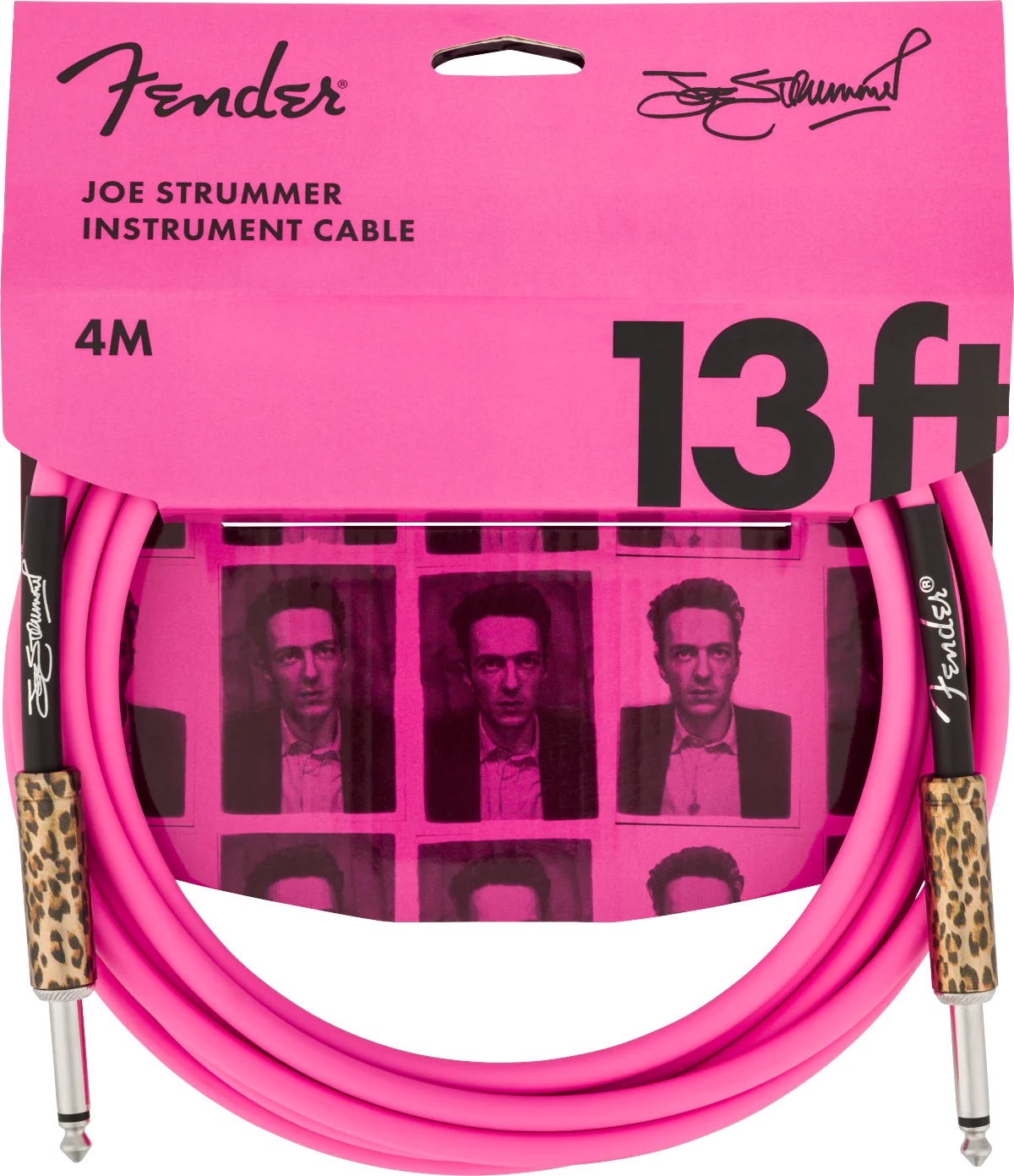 Fender Joe Strummer 13' Instrument Cable - Pink Leopard - Image 4