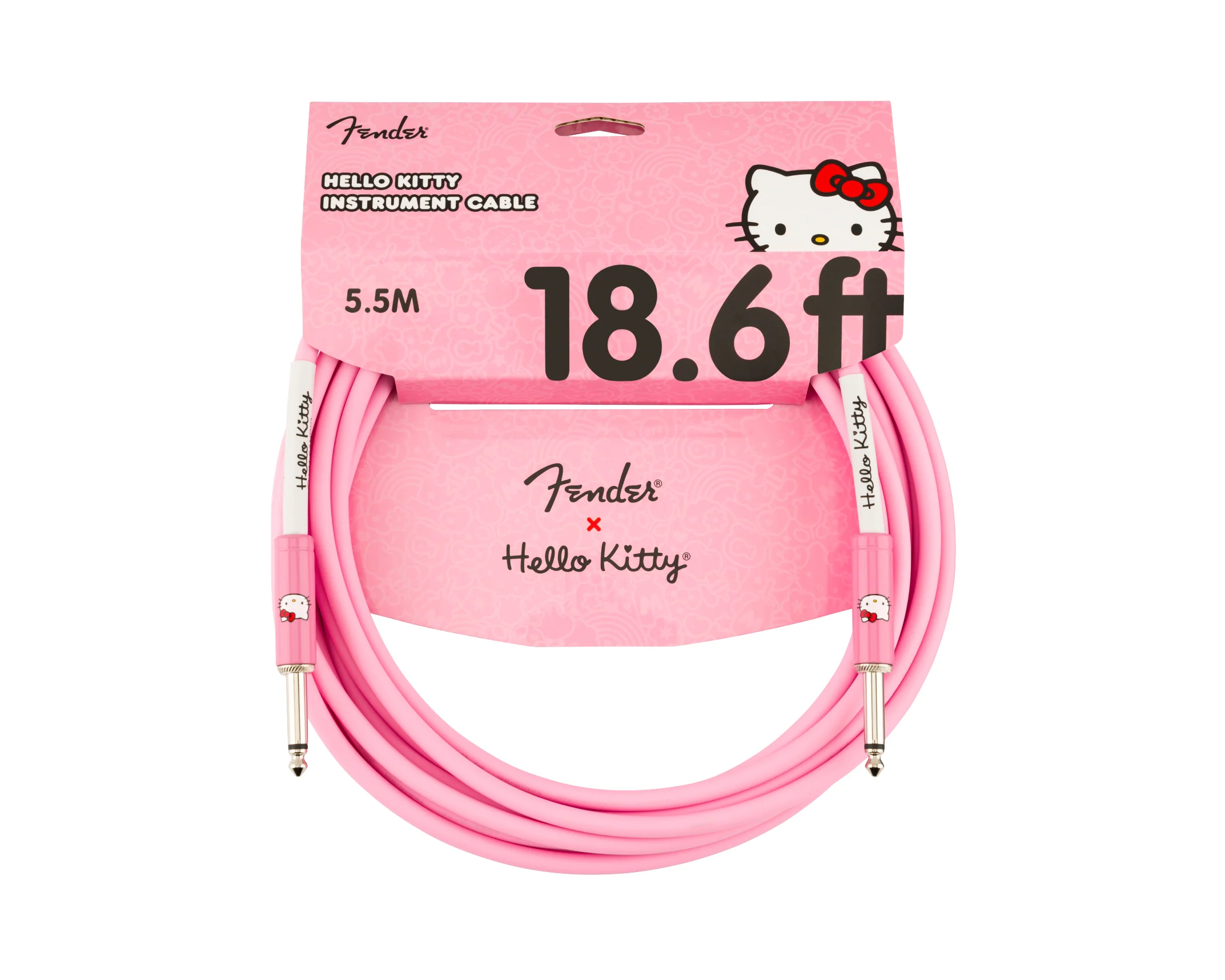 Fender Hello Kitty 18.6' Instrument Cable - Pink