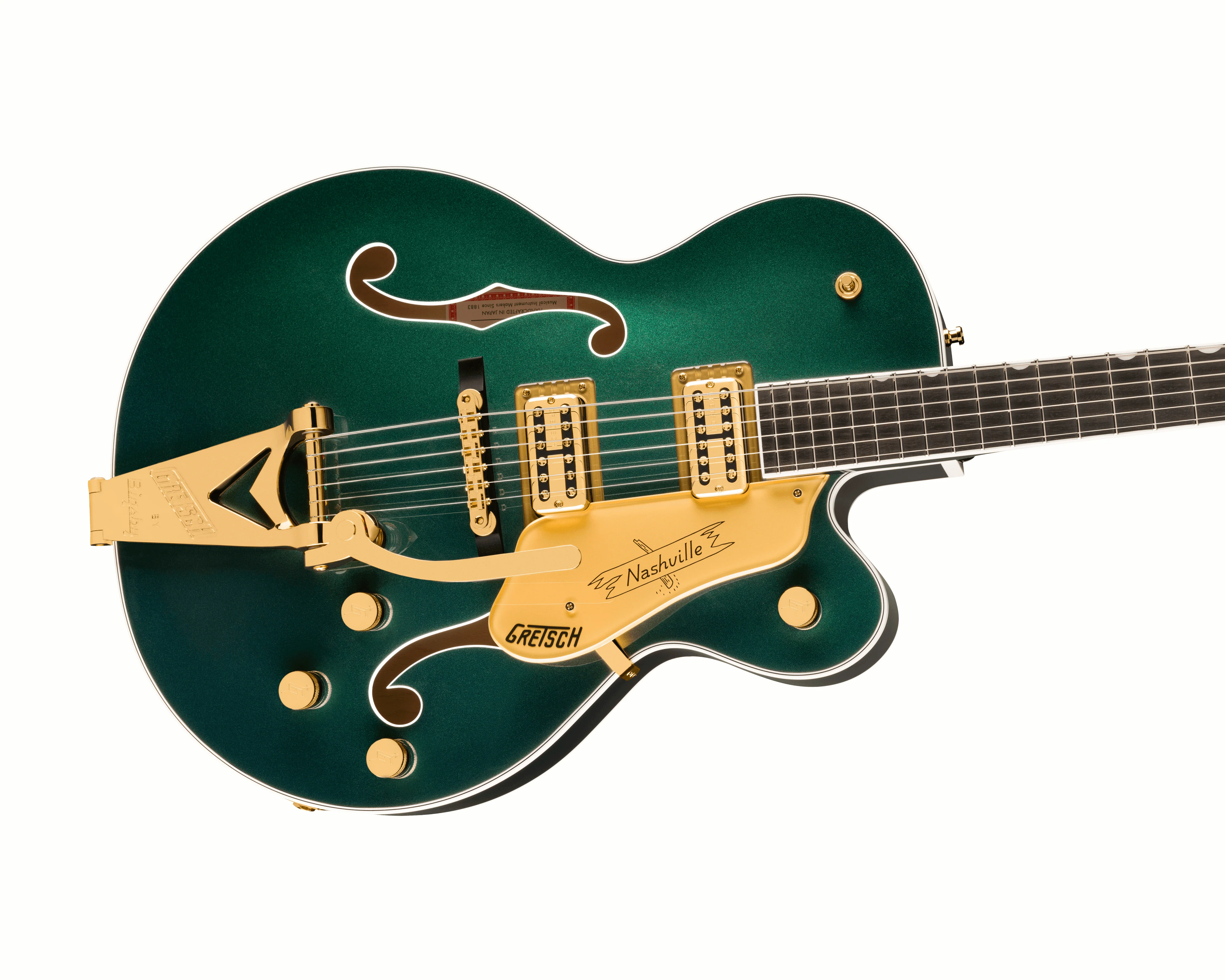 Gretsch Nashville Hollow Body with String-Thru Bigsby and Gold Hardware, Ebony Fingerboard - Cadillac Green