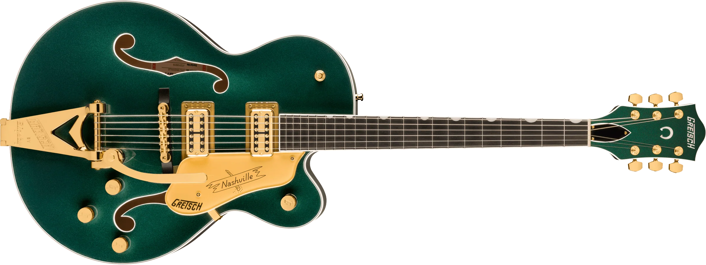 Gretsch Nashville Hollow Body with String-Thru Bigsby and Gold Hardware, Ebony Fingerboard - Cadillac Green - Image 2