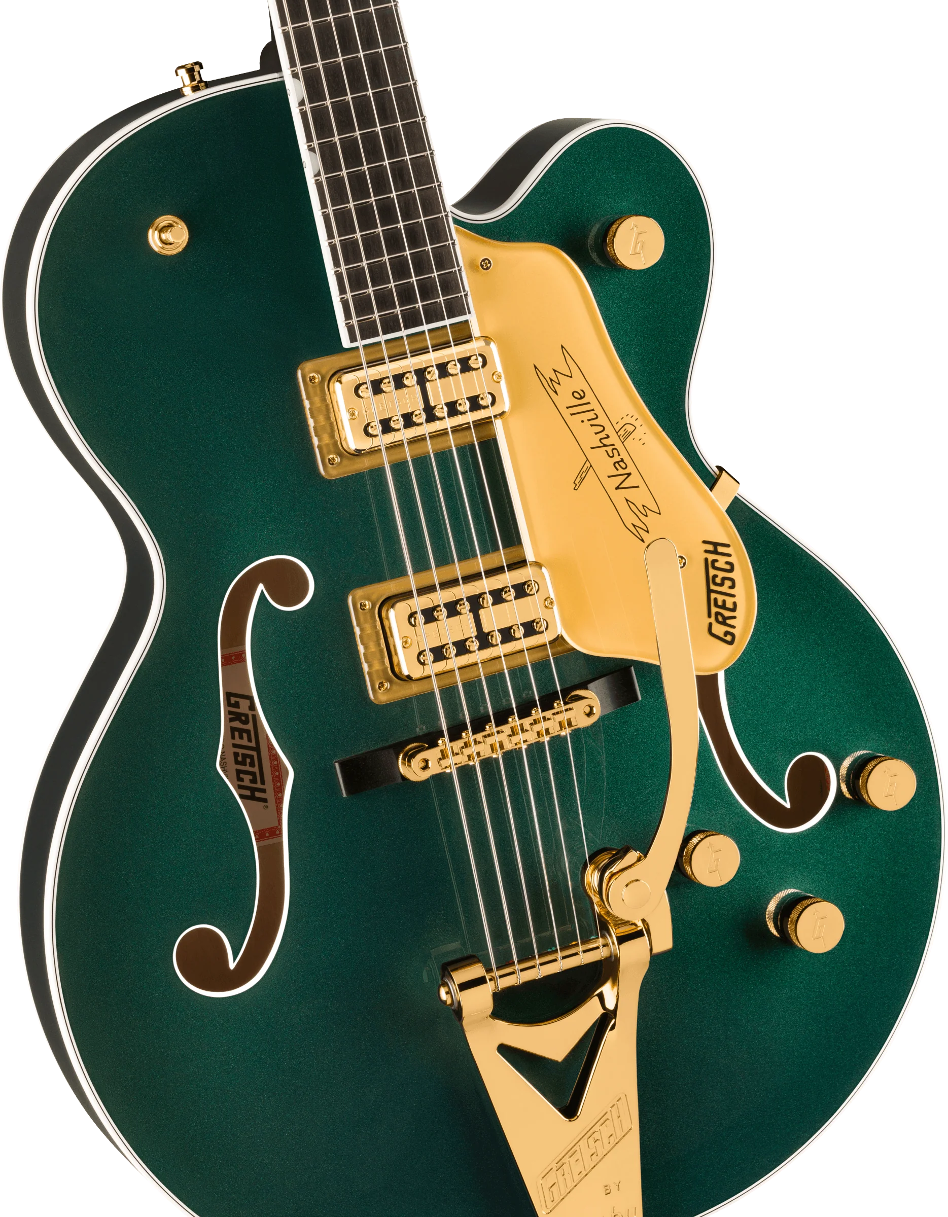 Gretsch Nashville Hollow Body with String-Thru Bigsby and Gold Hardware, Ebony Fingerboard - Cadillac Green - Image 4