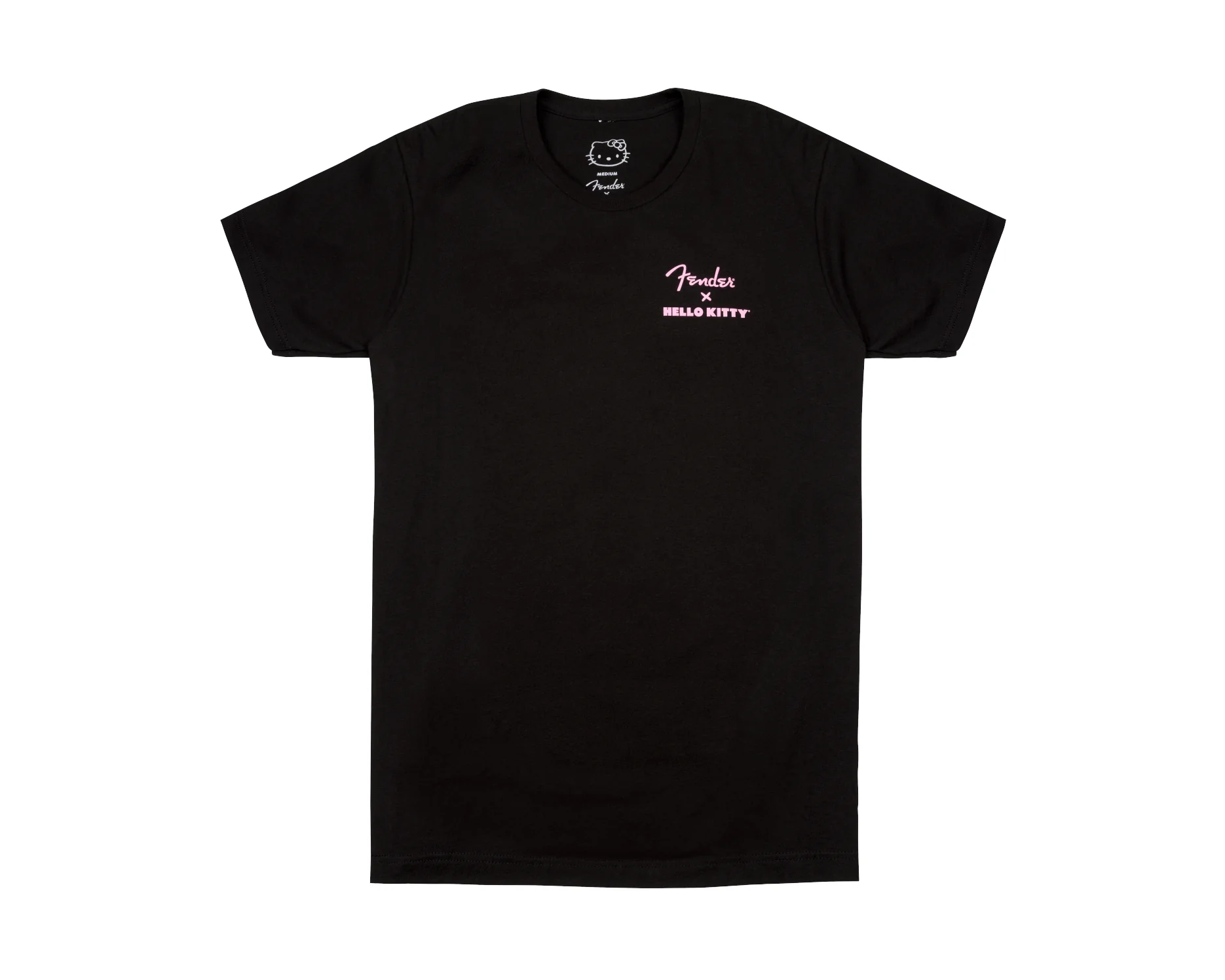 Fender Hello Kitty Back Logo Tee, Black, S
