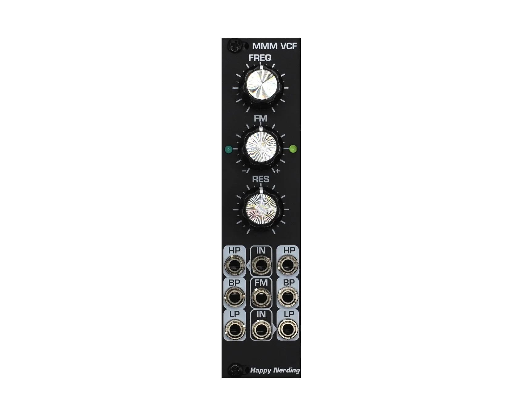 Happy Nerding MMM VCF 6HP Dual Multi-Mode Transistor Ladder Filter - Black