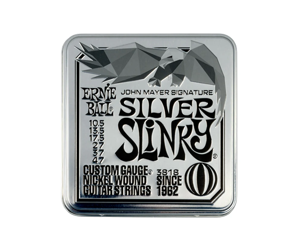 Ernie Ball 3818 Silver Slinky - John Mayer Signature Set - 3 Set Tin Box