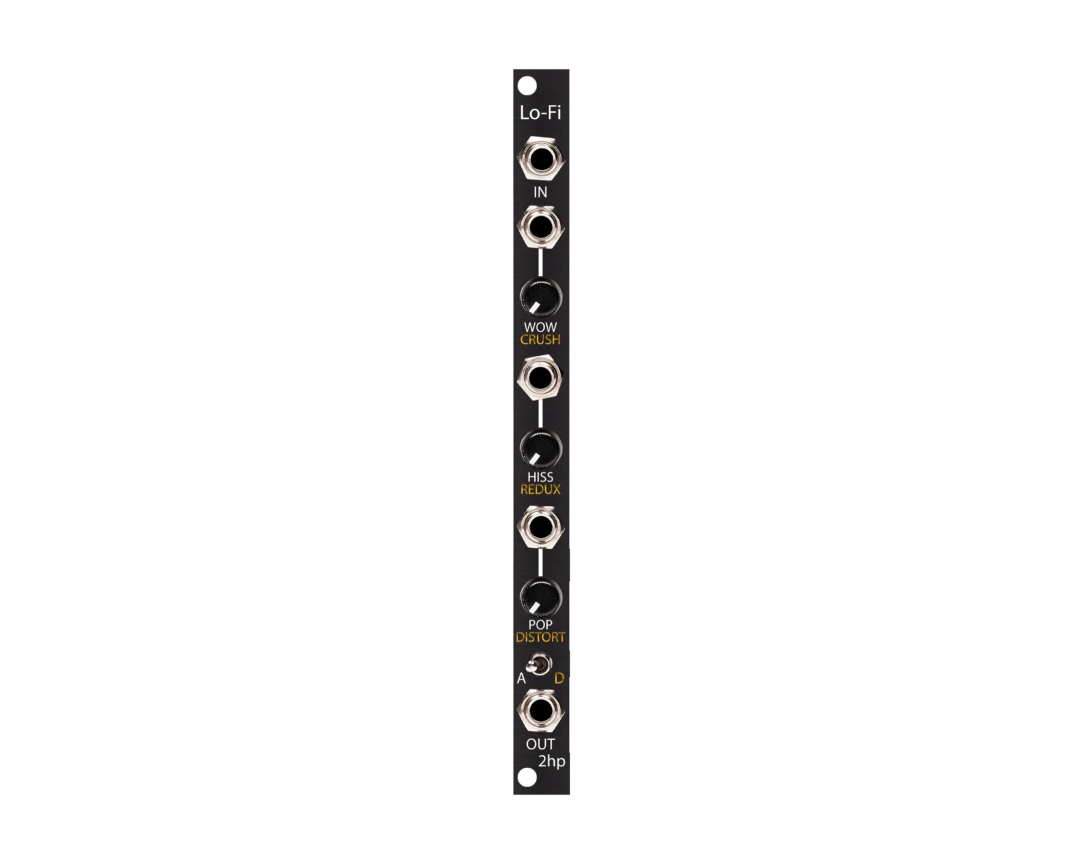 2hp Lo-Fi Audio Degradation Emulator - Black
