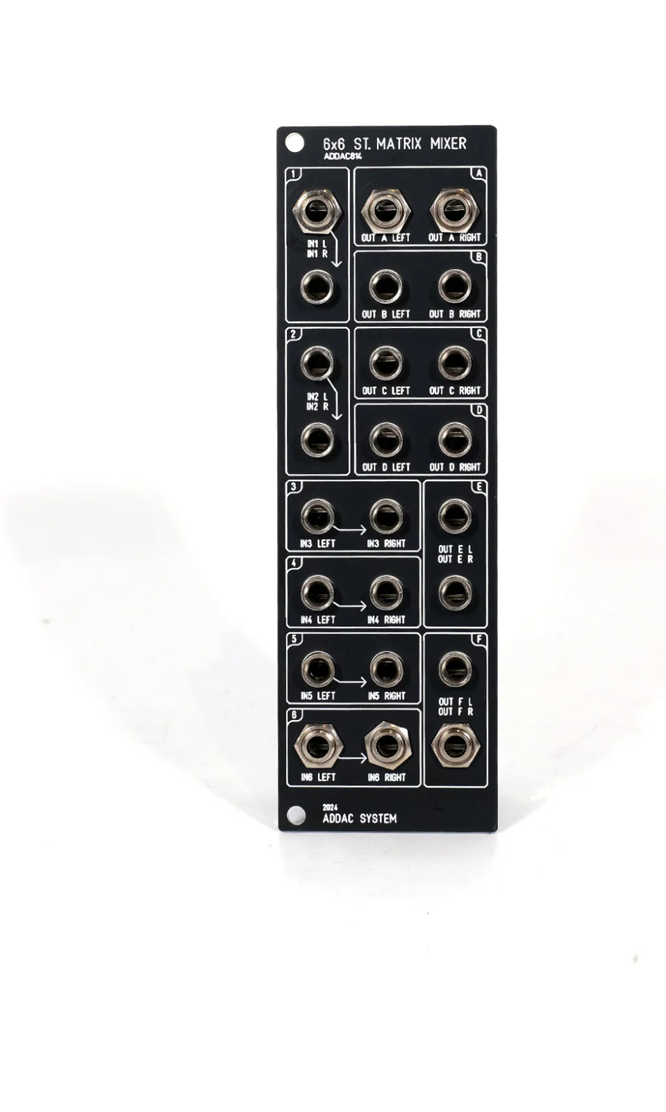ADDAC System ADDAC814 Jacks & Controls 6x6 Stereo Matrix Mixer - Image 3
