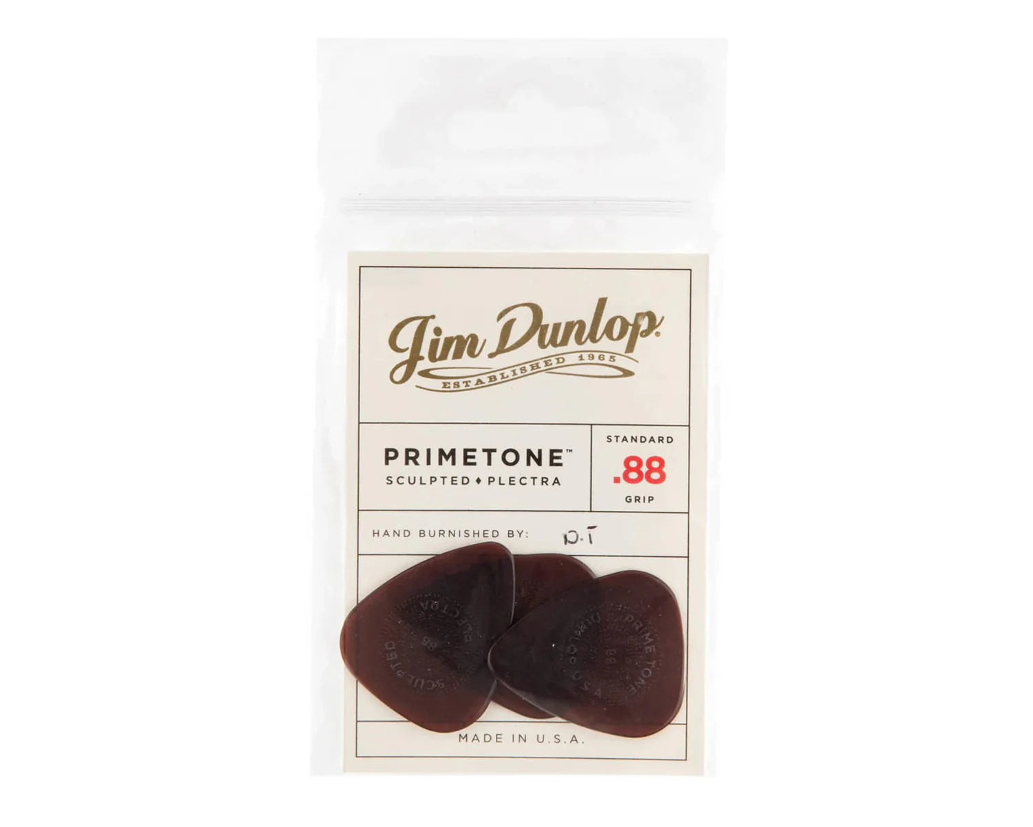 Jim Dunlop .88 Primetone Sculpted Plectra - Players Pack (3)
