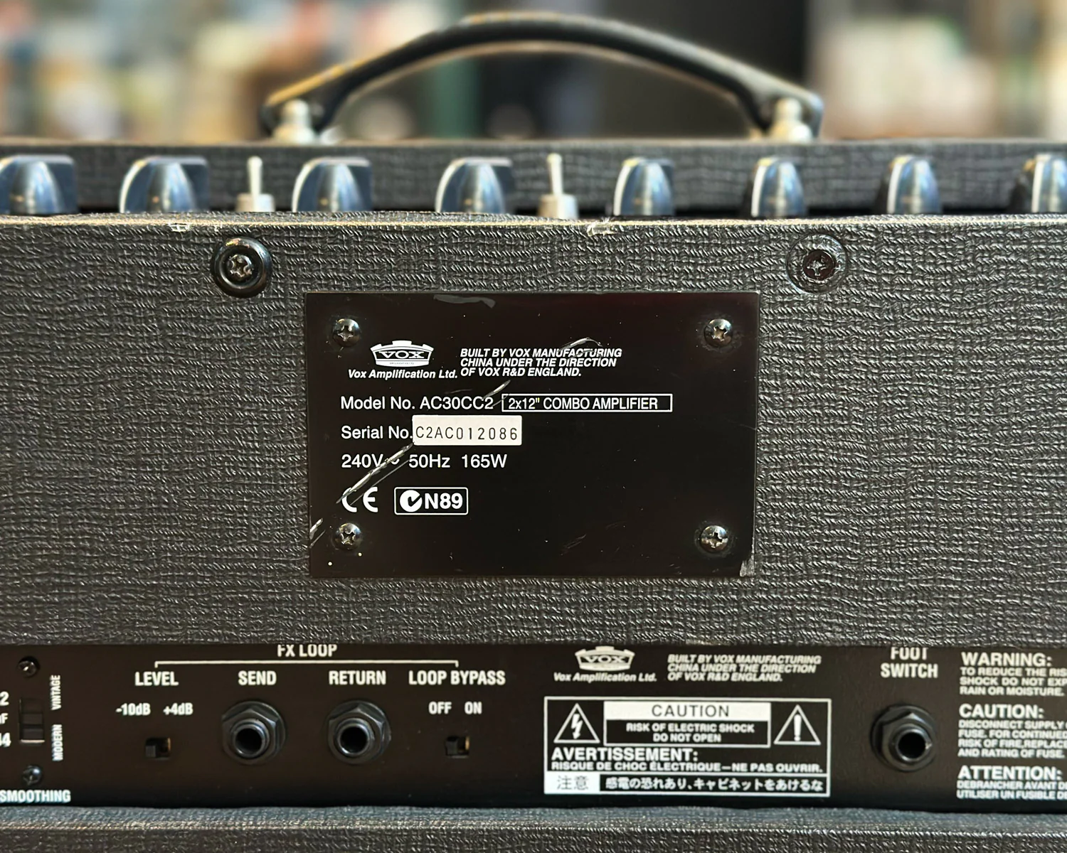 VOX AC30CC2 Custom Classic 30 Watt 2x12" Valve Combo Amplifier - Image 9