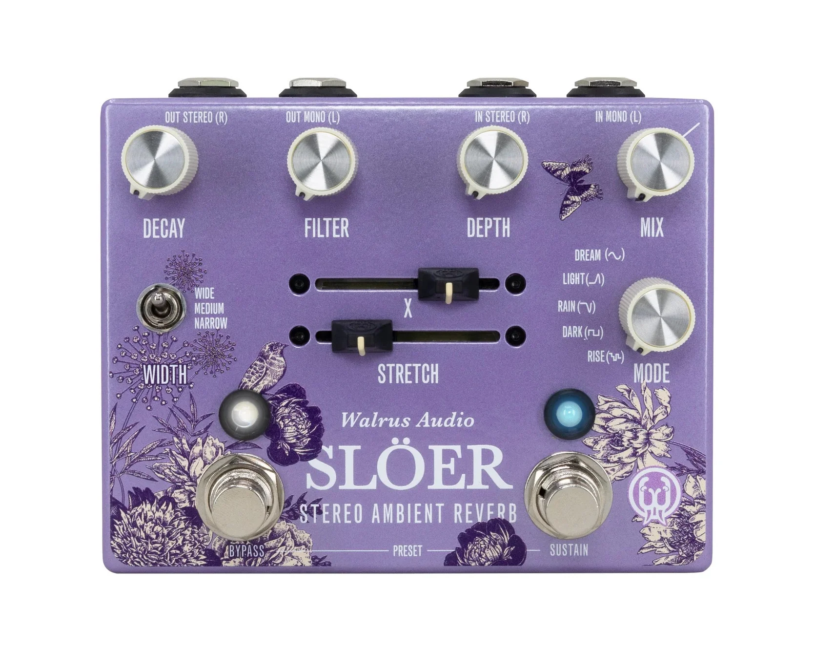 Walrus Audio SLOER Stereo Ambient Reverb - Floral Series 2024