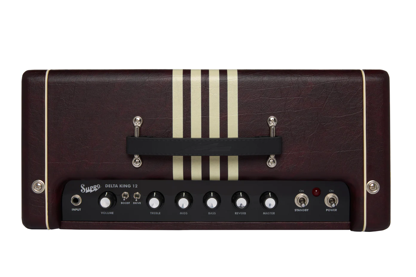 Supro Delta King 12 Guitar Amplifier - Burgundy/Cream - Image 5