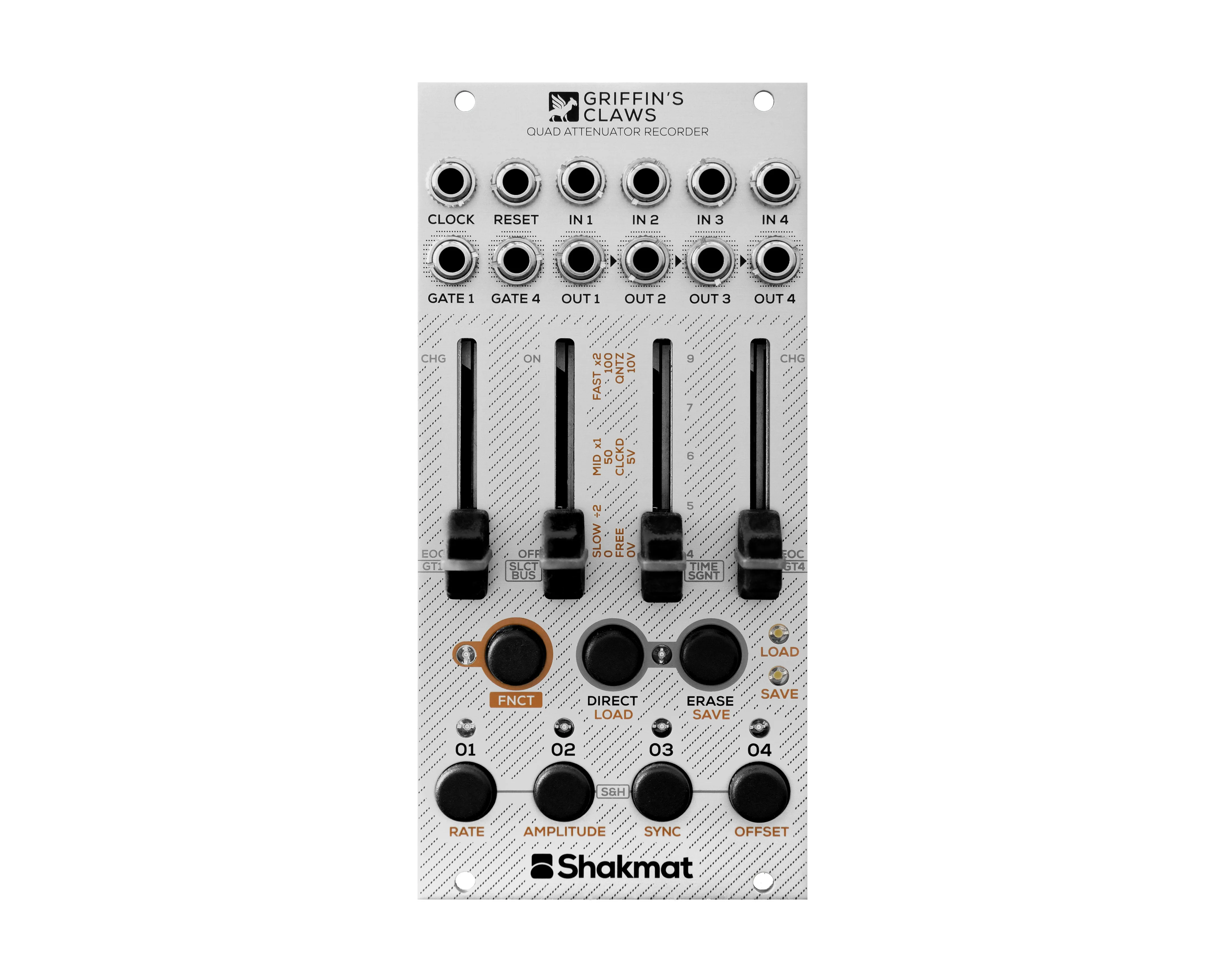 Shakmat Griffin's Claws Quad Attenuator Recorder Eurorack Module