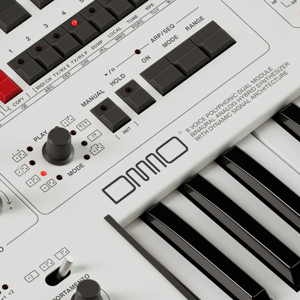 UDO DMNO 8-Voice Dual Timbre Synthesizer - White - Image 5