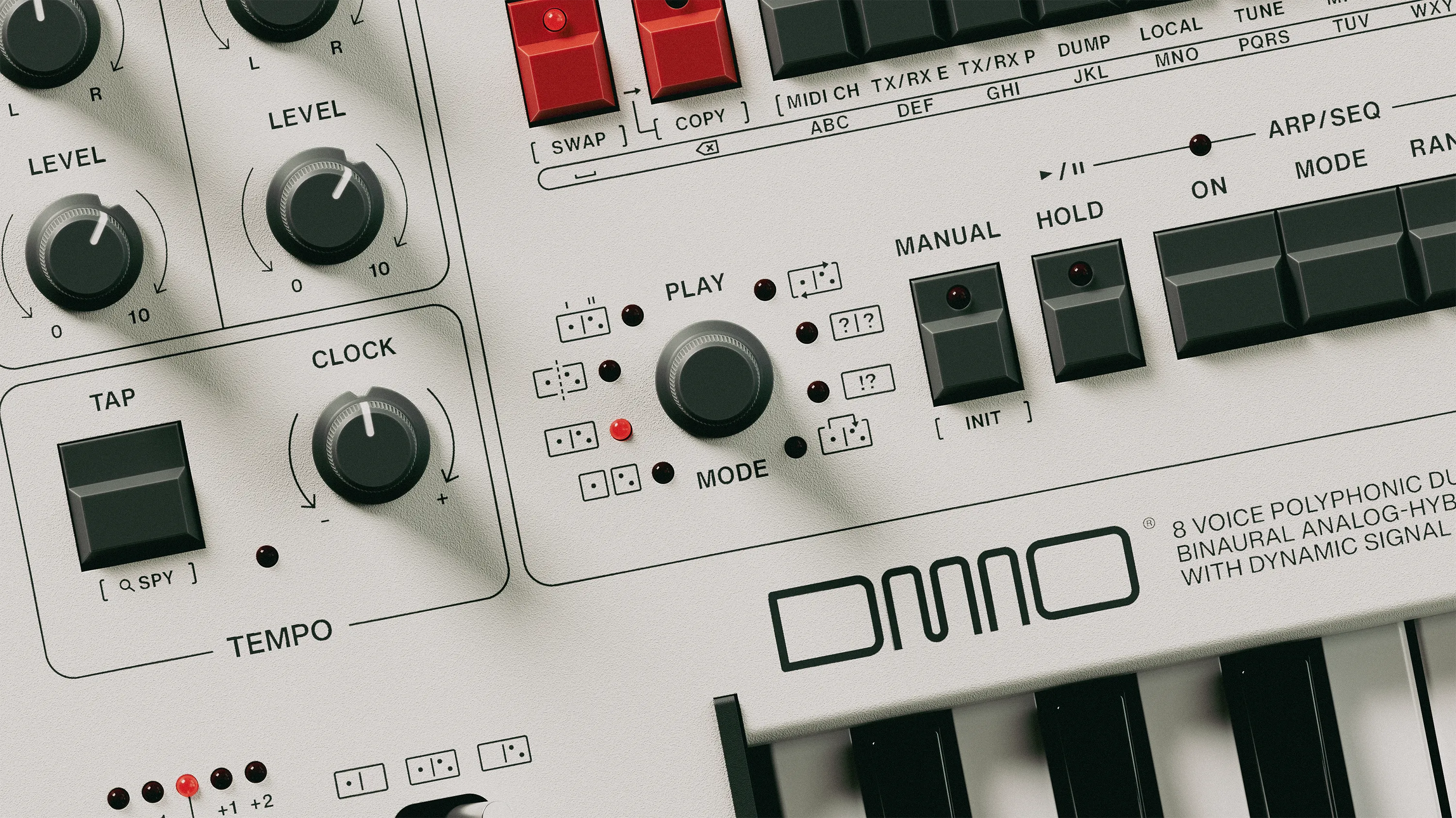 UDO DMNO 8-Voice Dual Timbre Synthesizer - White - Image 7