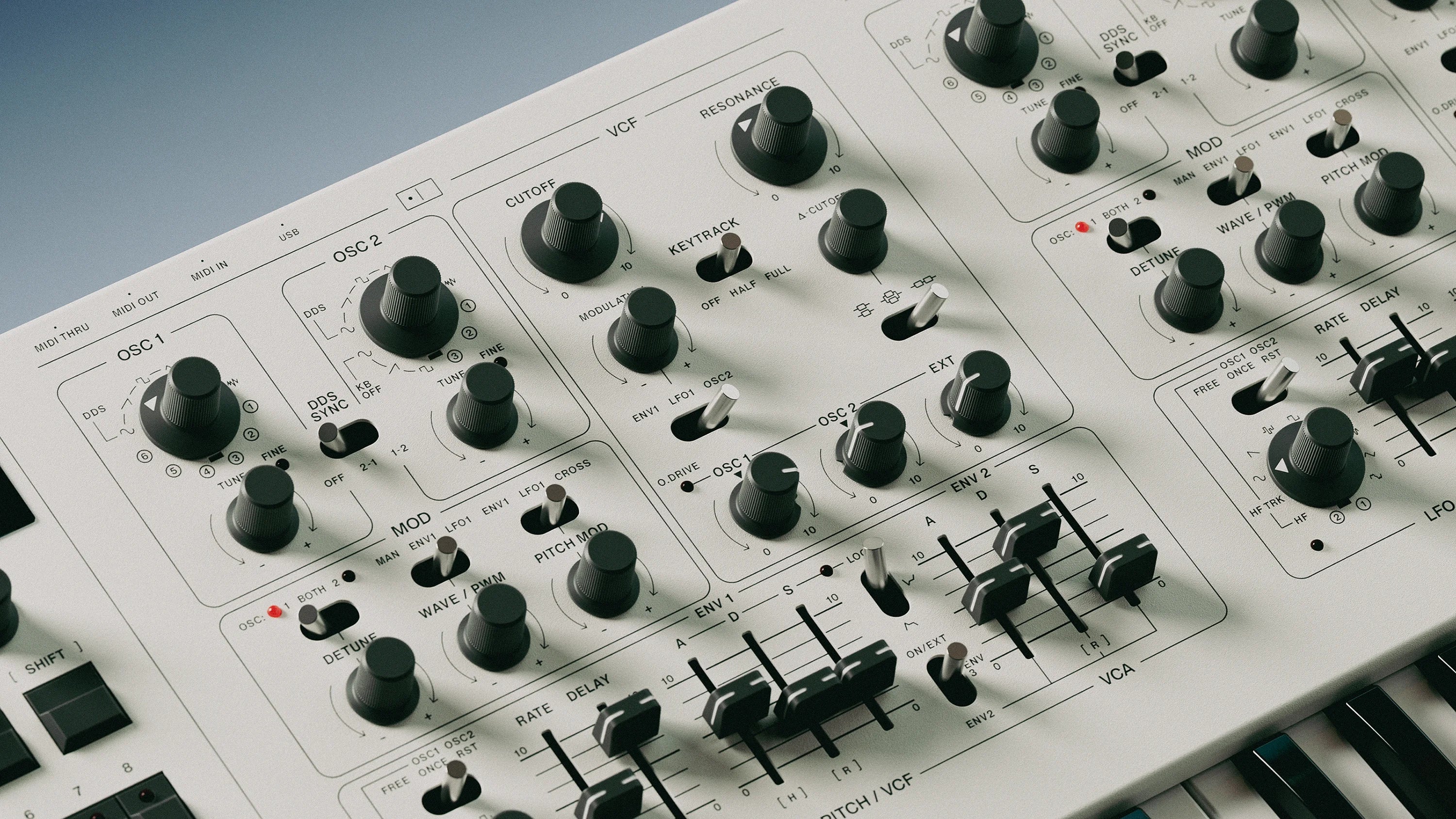 UDO DMNO 8-Voice Dual Timbre Synthesizer - White - Image 8