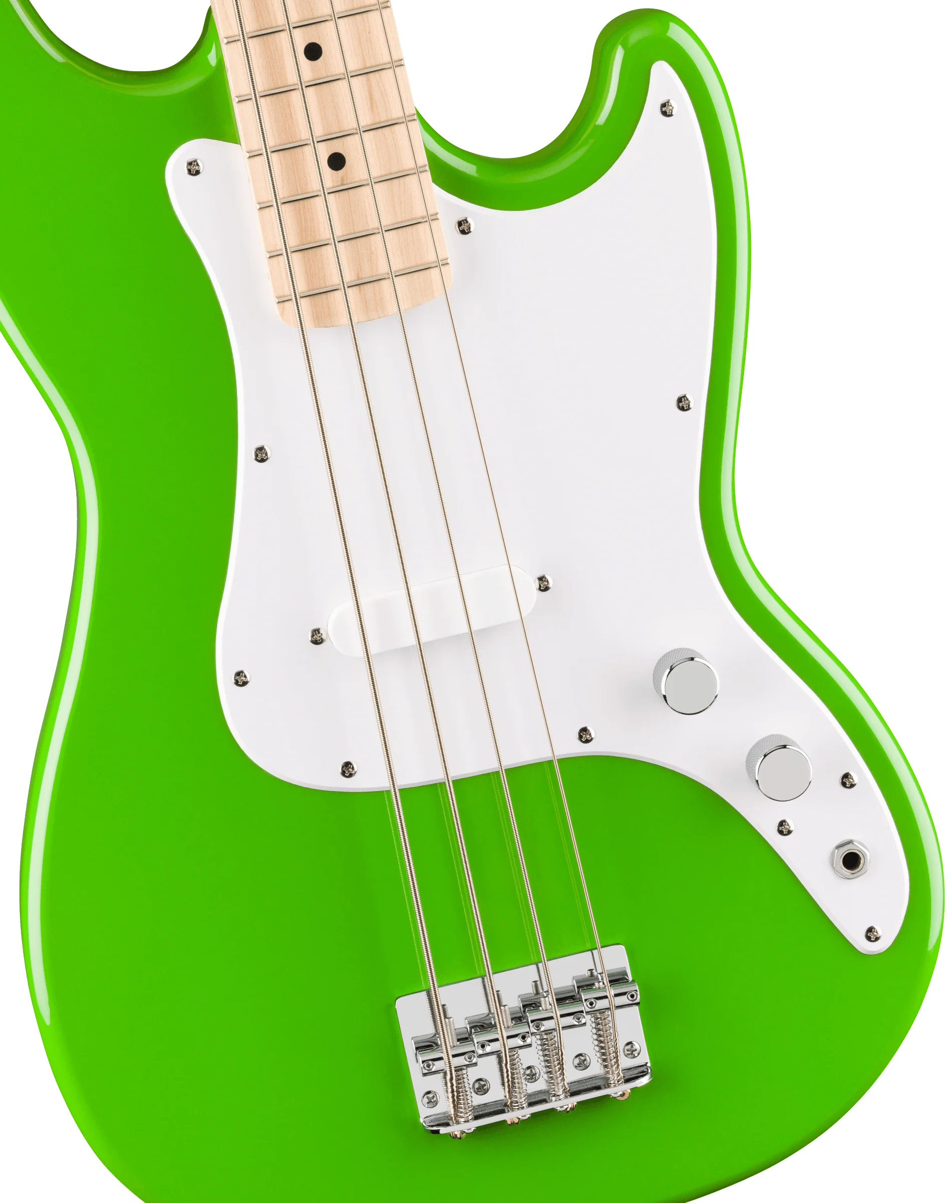 Fender Squier FSR Squier Sonic Bronco Bass Maple Fingerboard - Lime Green - Image 4