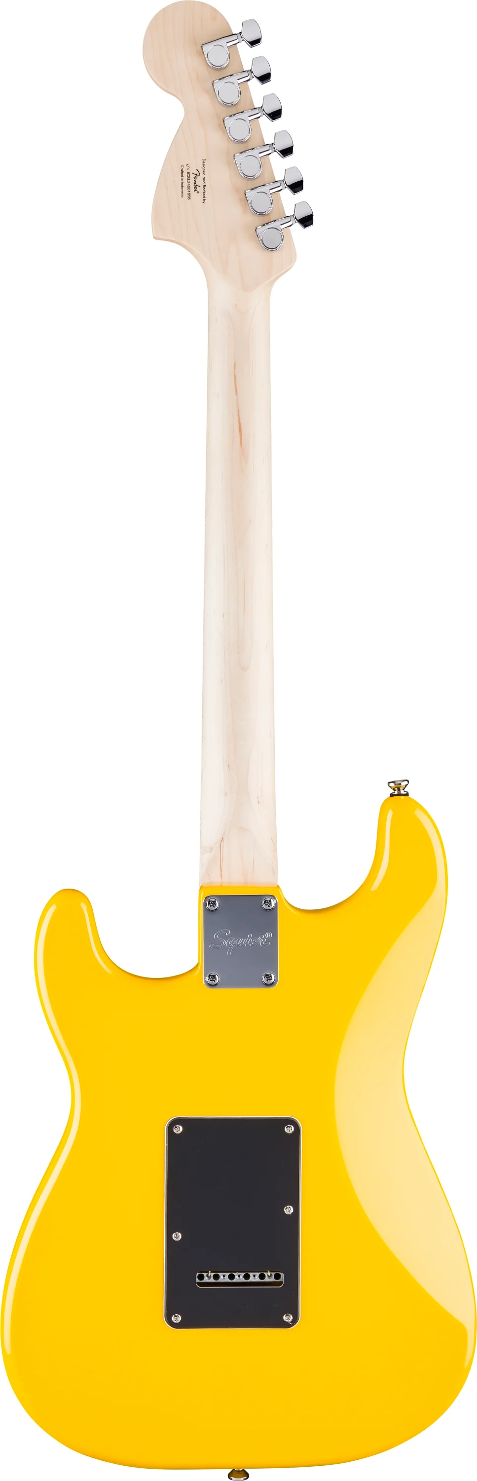 Fender Squier FSR Affinity Series Stratocaster HSS Maple Fingerboard Black Pickguard White Plastic Parts Graffiti Yellow - Image 3