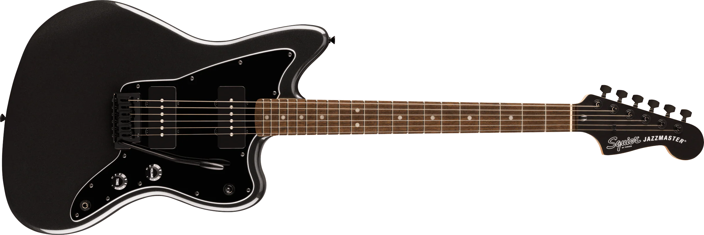 Fender Squier Fender Squier FSR Affinity Series Jazzmaster - Metallic Black w/Matching Headstock - Image 4