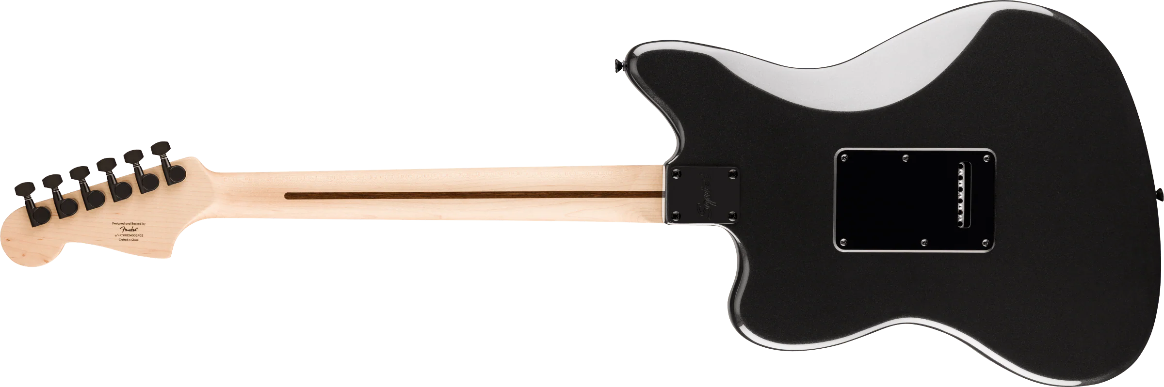 Fender Squier Fender Squier FSR Affinity Series Jazzmaster - Metallic Black w/Matching Headstock - Image 5