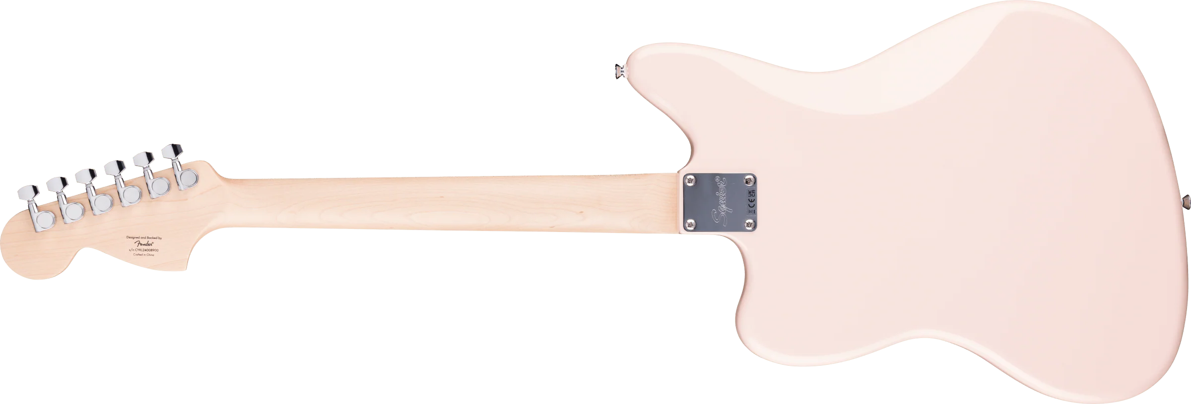Fender Squier FSR Affinity Series Jaguar Laurel Fingerboard White Pickguard Matching Headstock Shell Pink - Image 5