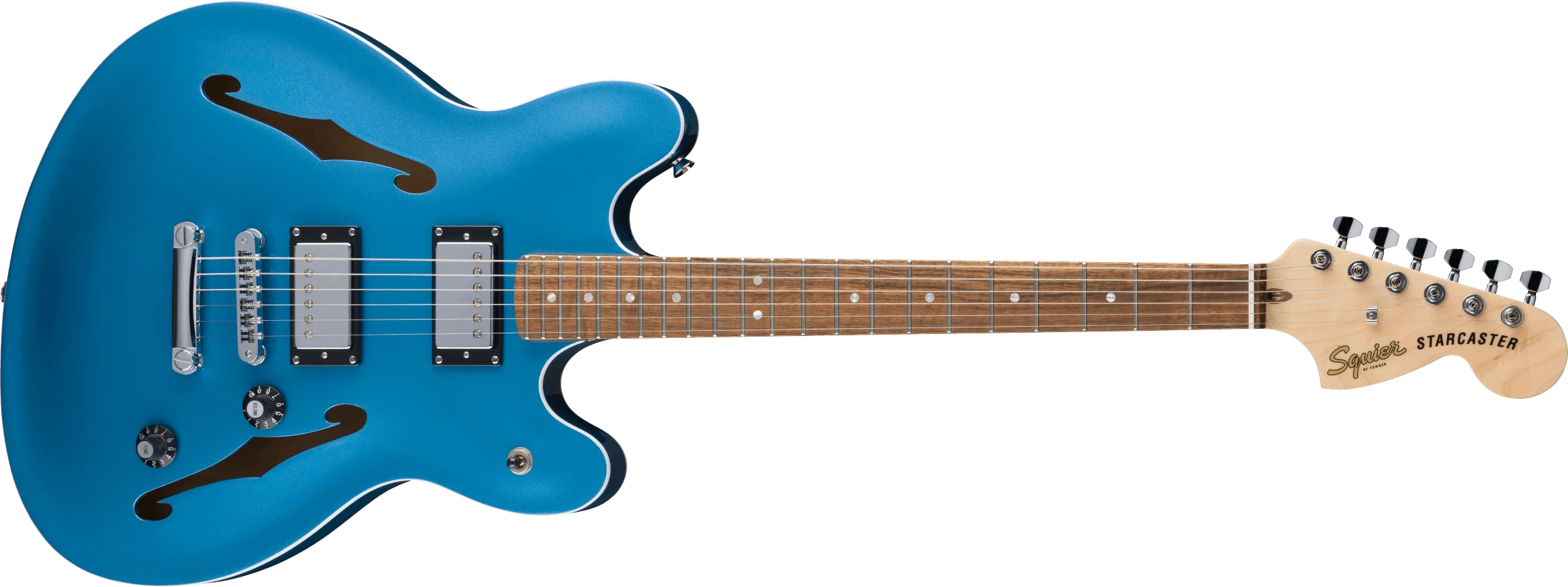 Fender Squier FSR Affinity Series Starcaster Deluxe - Lake Placid Blue - Image 4
