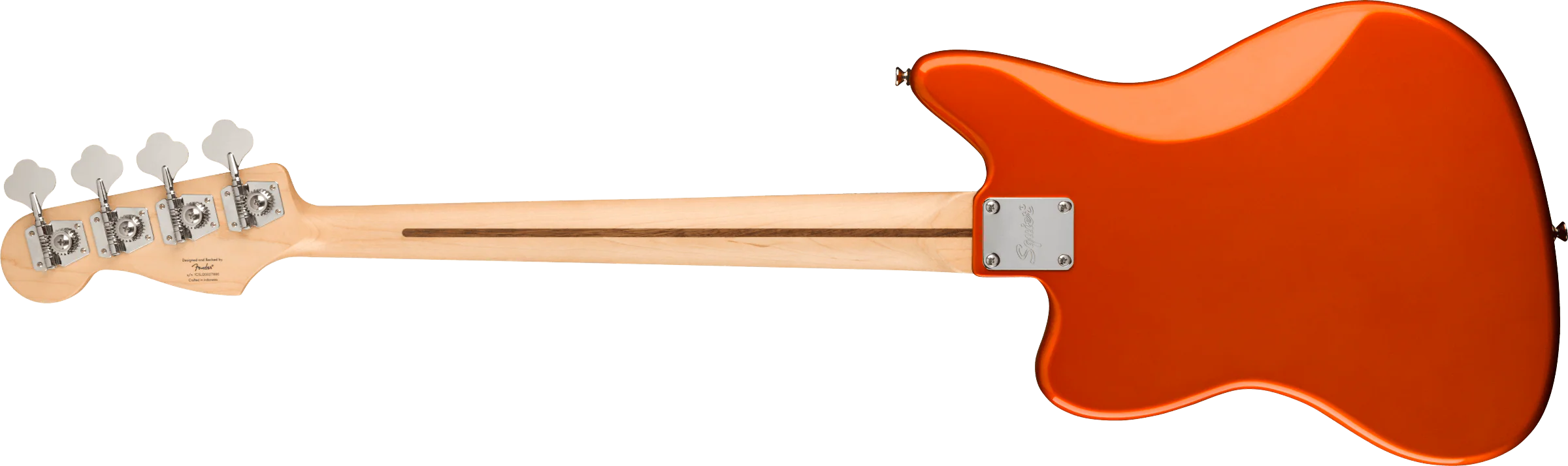 Fender Squier FSR Affinity Series Jaguar Bass H Laurel Fingerboard Black Pickguard Matching Headstock Metallic Orange - Image 5