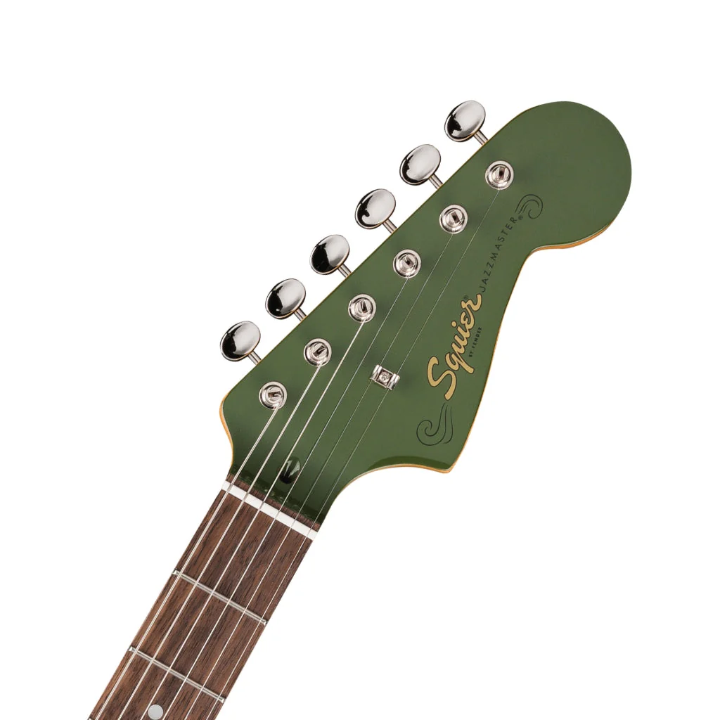 Fender Squier FSR Classic Vibe '60s Jazzmaster - Antique Olive w/Matching Headstock - Image 5