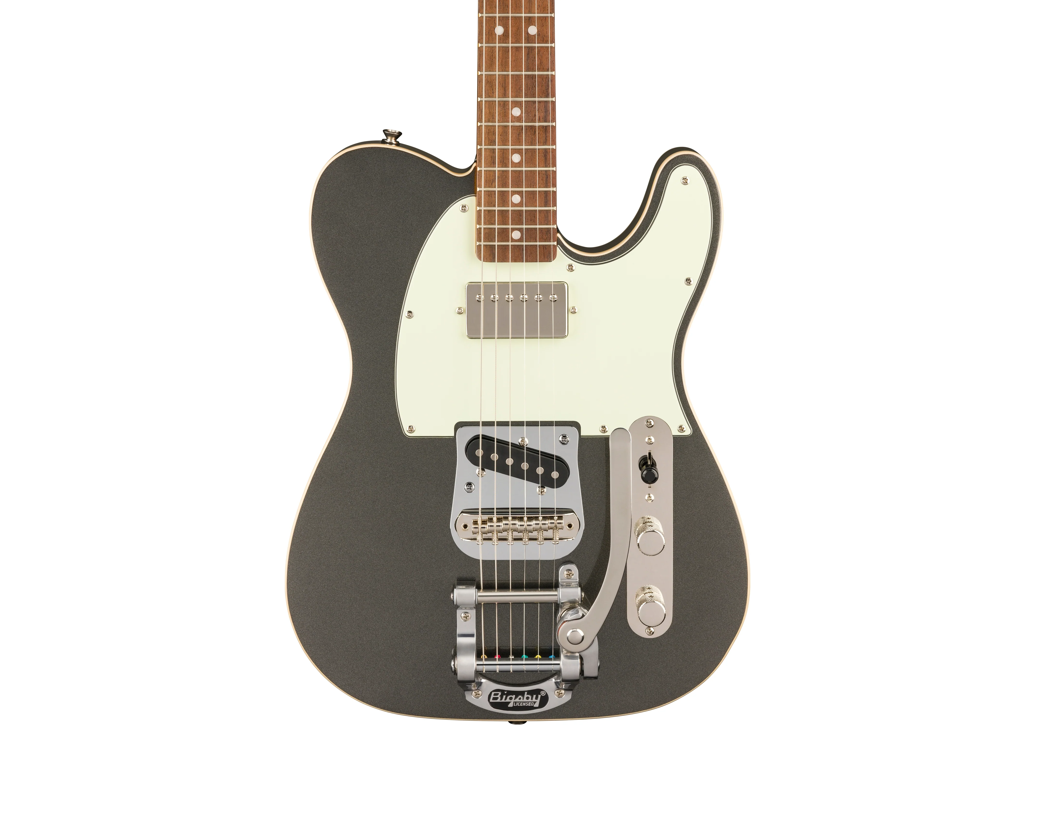 Fender Squier FSR Classic Vibe '60s Custom Telecaster SH w/Bigsby - Charcoal Frost Metallic w/Matching Headstock