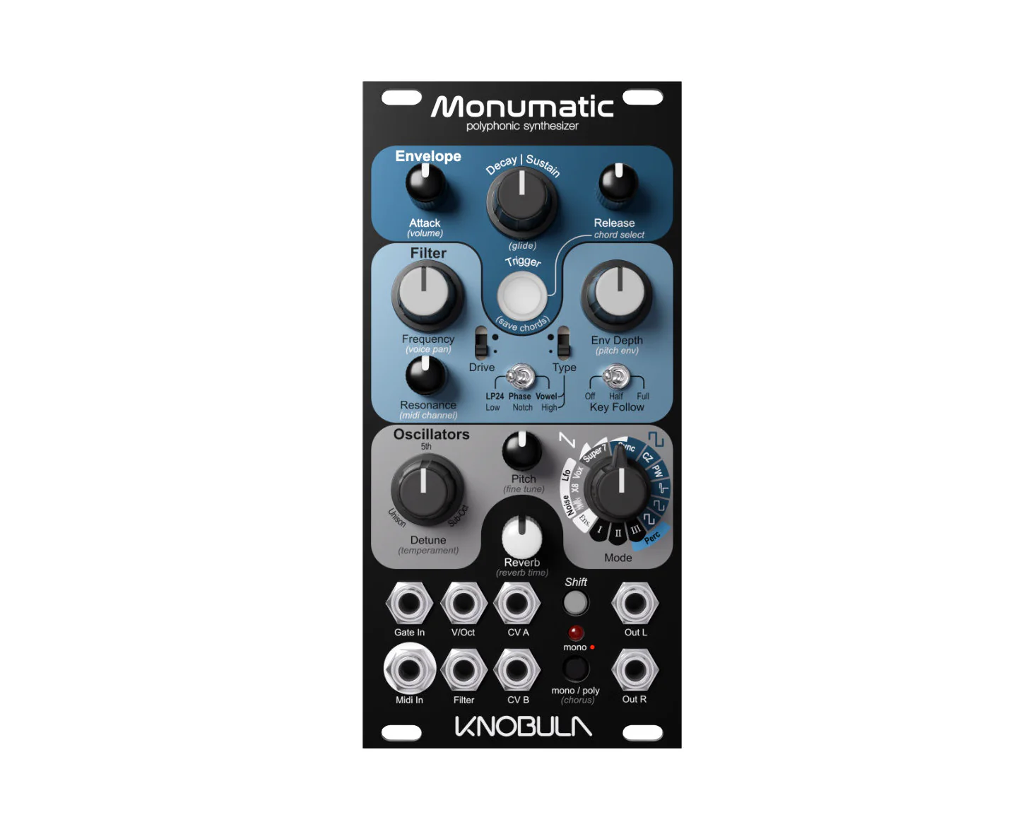 Knobula Monumatic 8 Voice Polyphonic Synth Voice