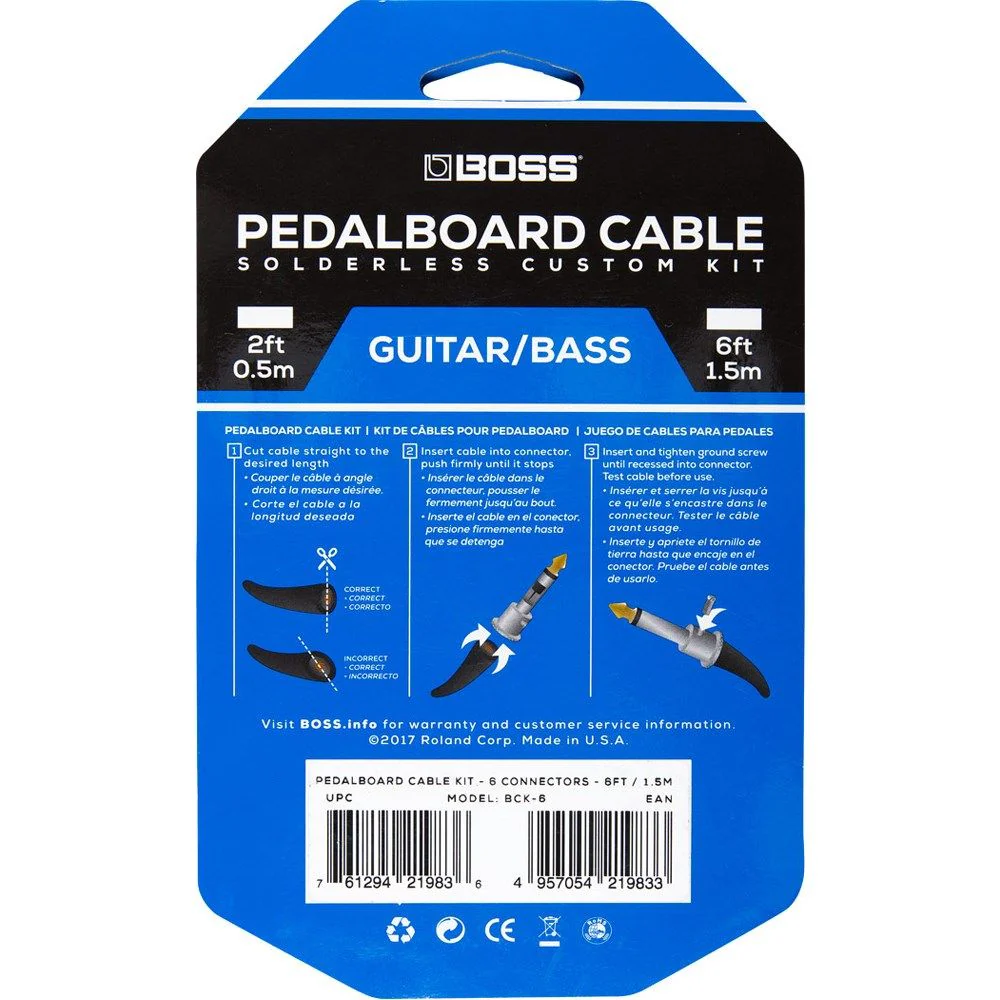 BOSS BCK-6 Pedal Board Cable Kit - Image 2