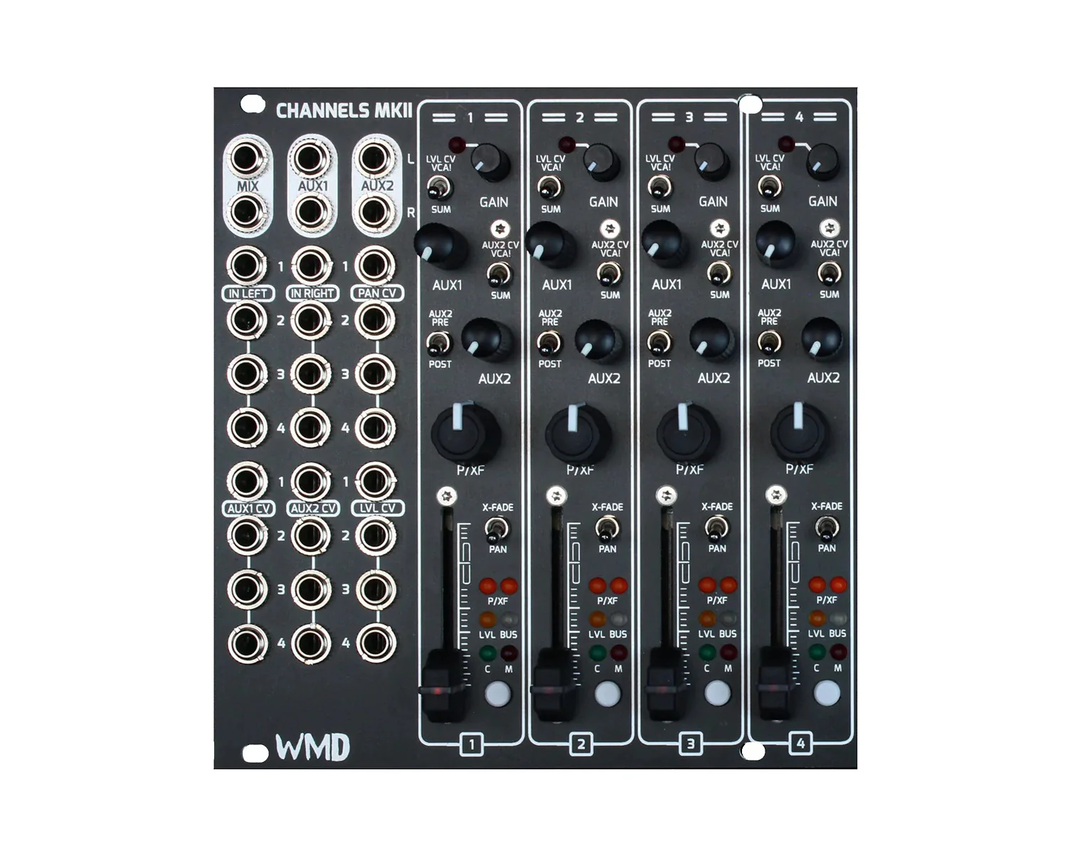 WMD PM Channels MKII Four Channel Mixer Standalone or Expand the PM MKII