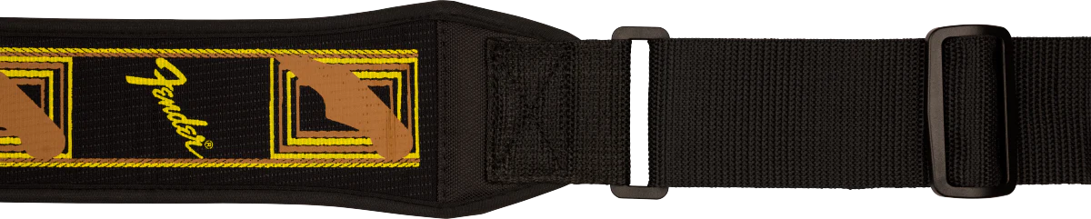 Fender Swell 2" Neoprene Strap Blk/Ylw/Brn - Image 4